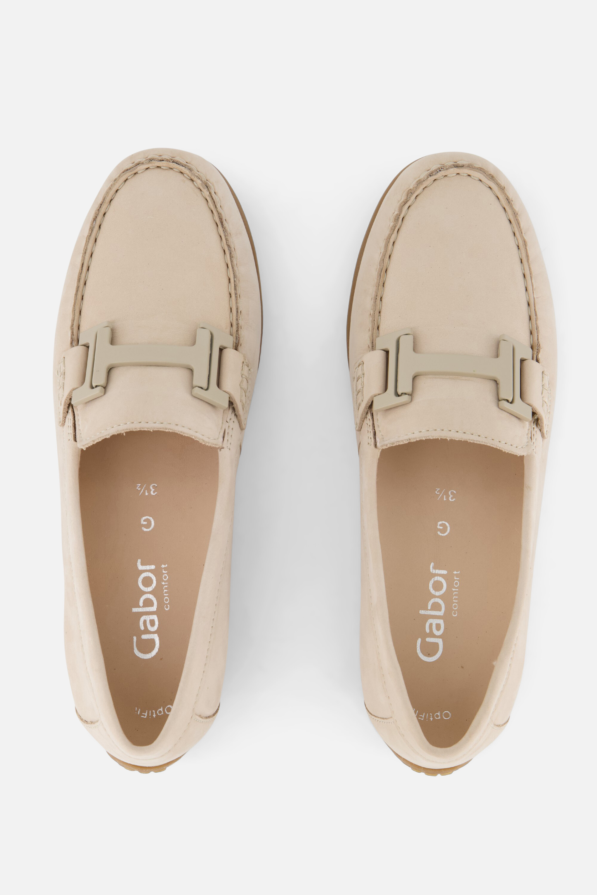 Gabor Moccasin Instappers beige Leer afbeelding 2