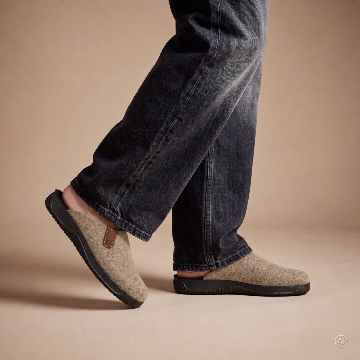 Rohde Rohde Soltau H Pantoffels beige Textiel
