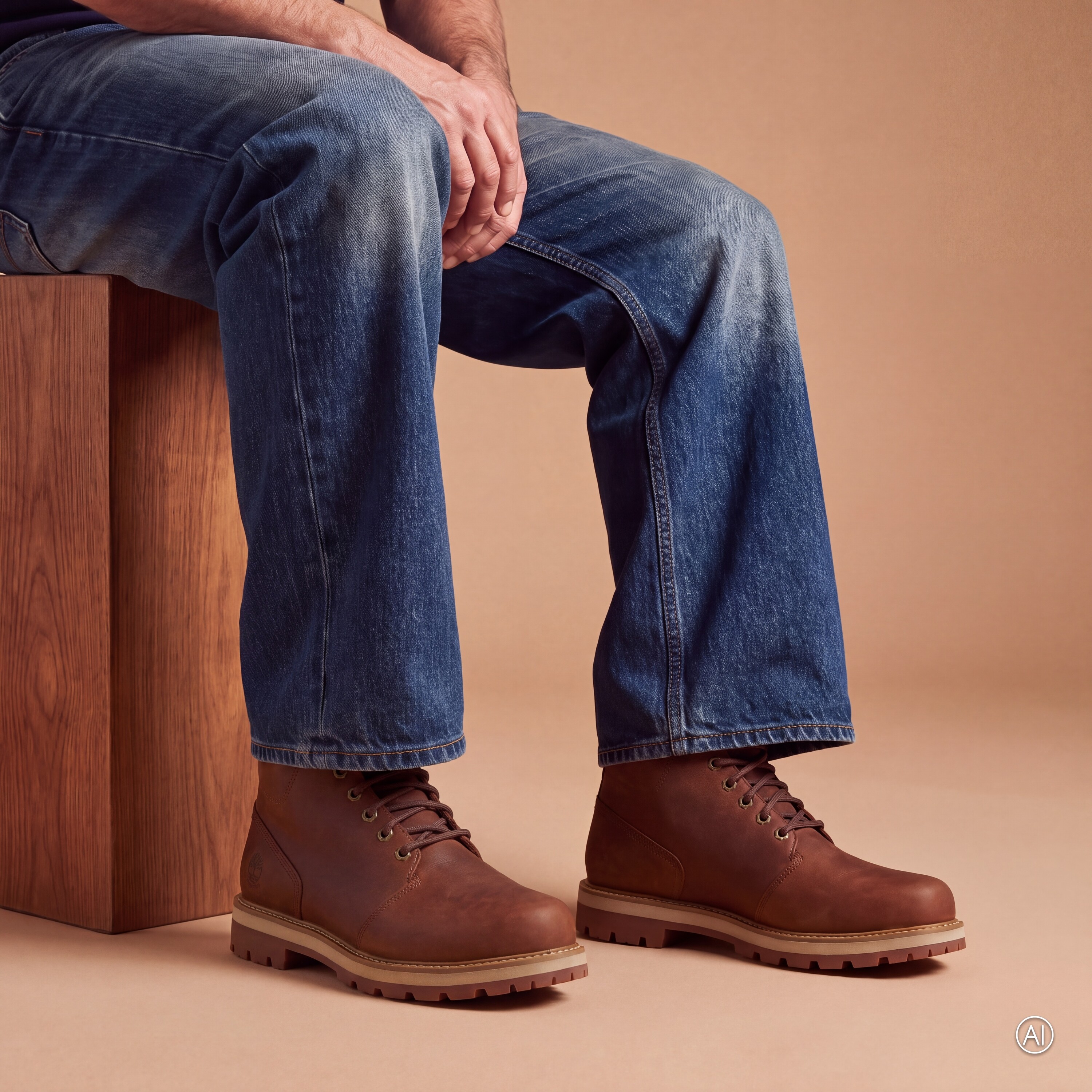 Timberland Timberland Britton Road Mid Veterboots cognac Leer