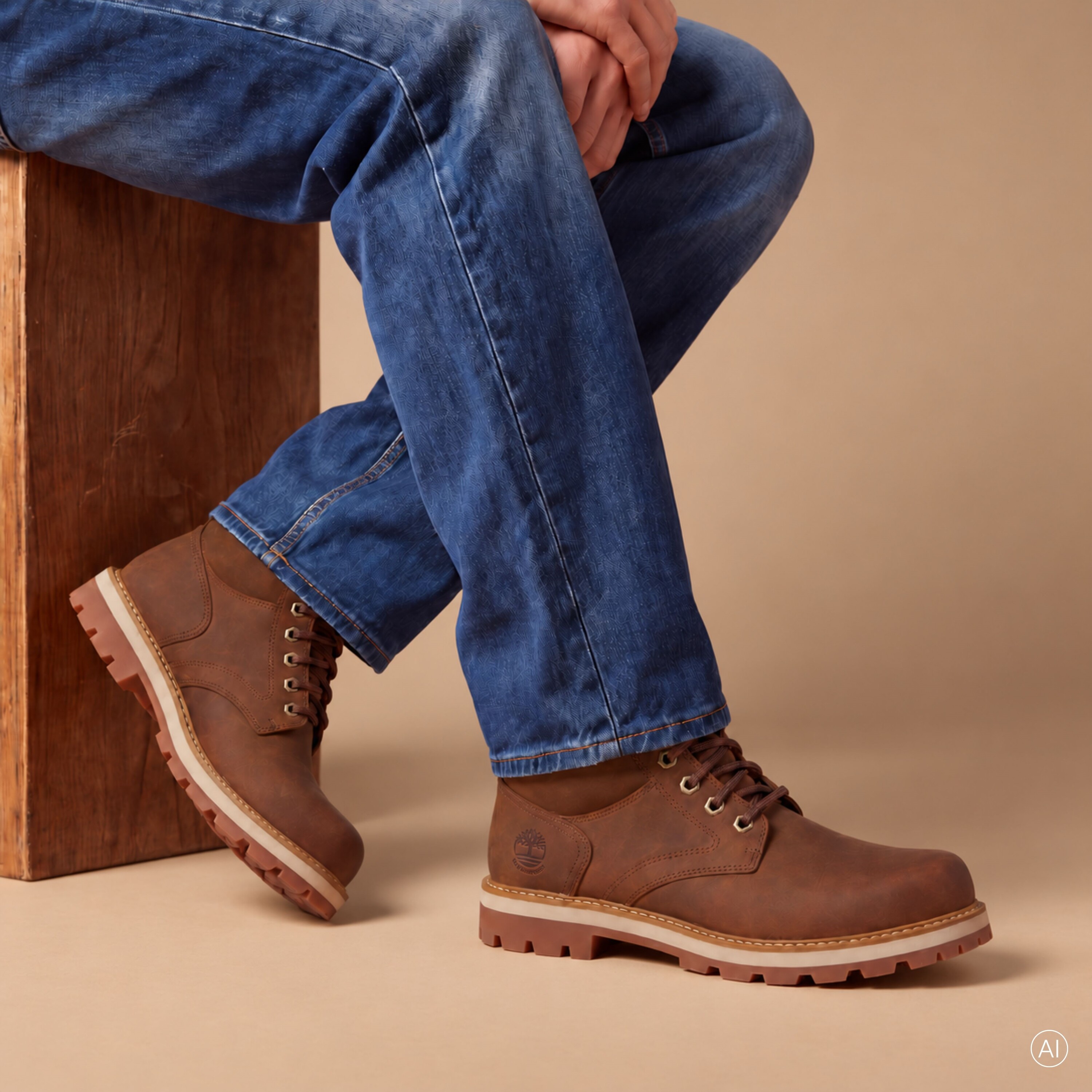 Timberland Timberland Britton Road Mid Veterboots cognac Leer