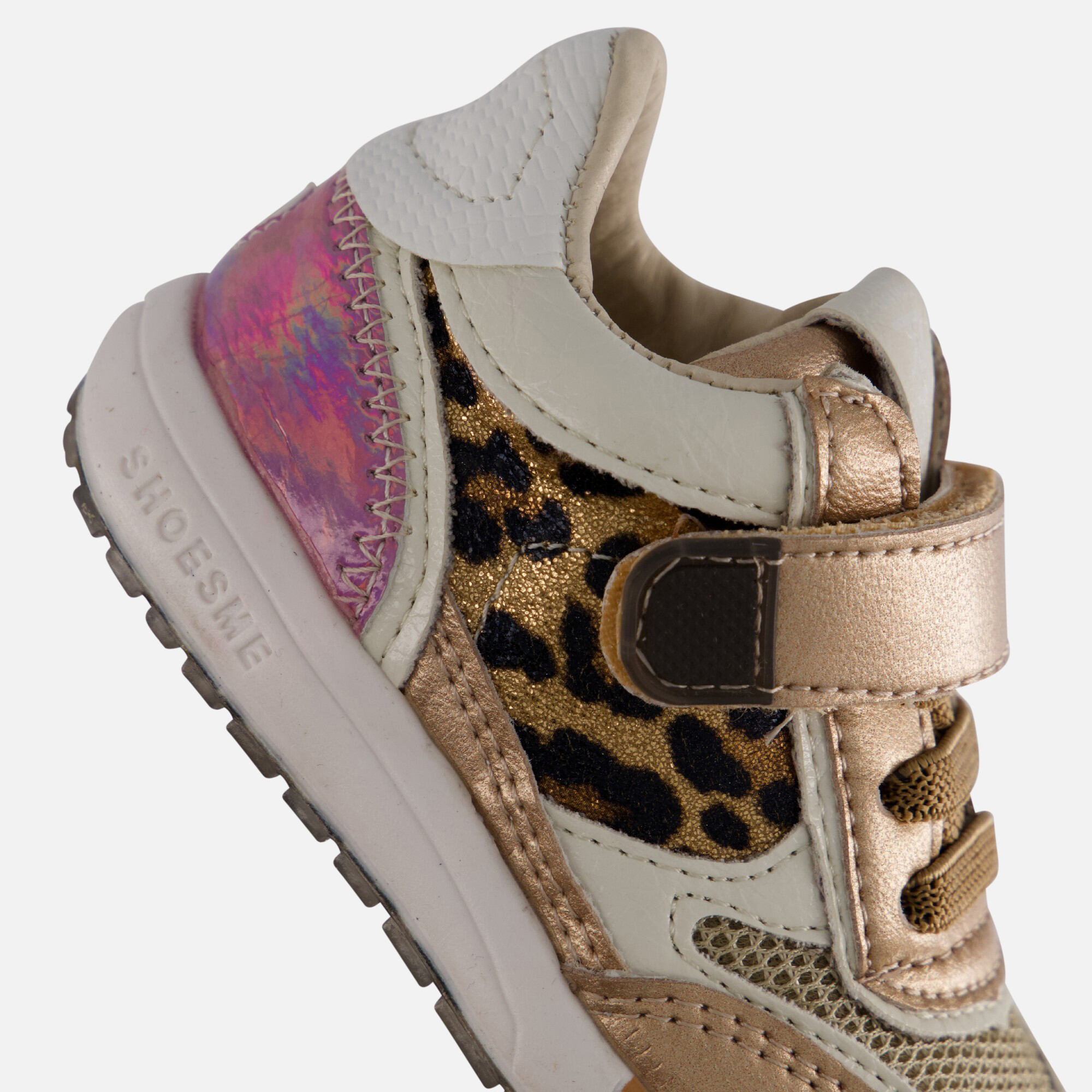 Shoesme Run Flex Sneakers brons Leer afbeelding 4