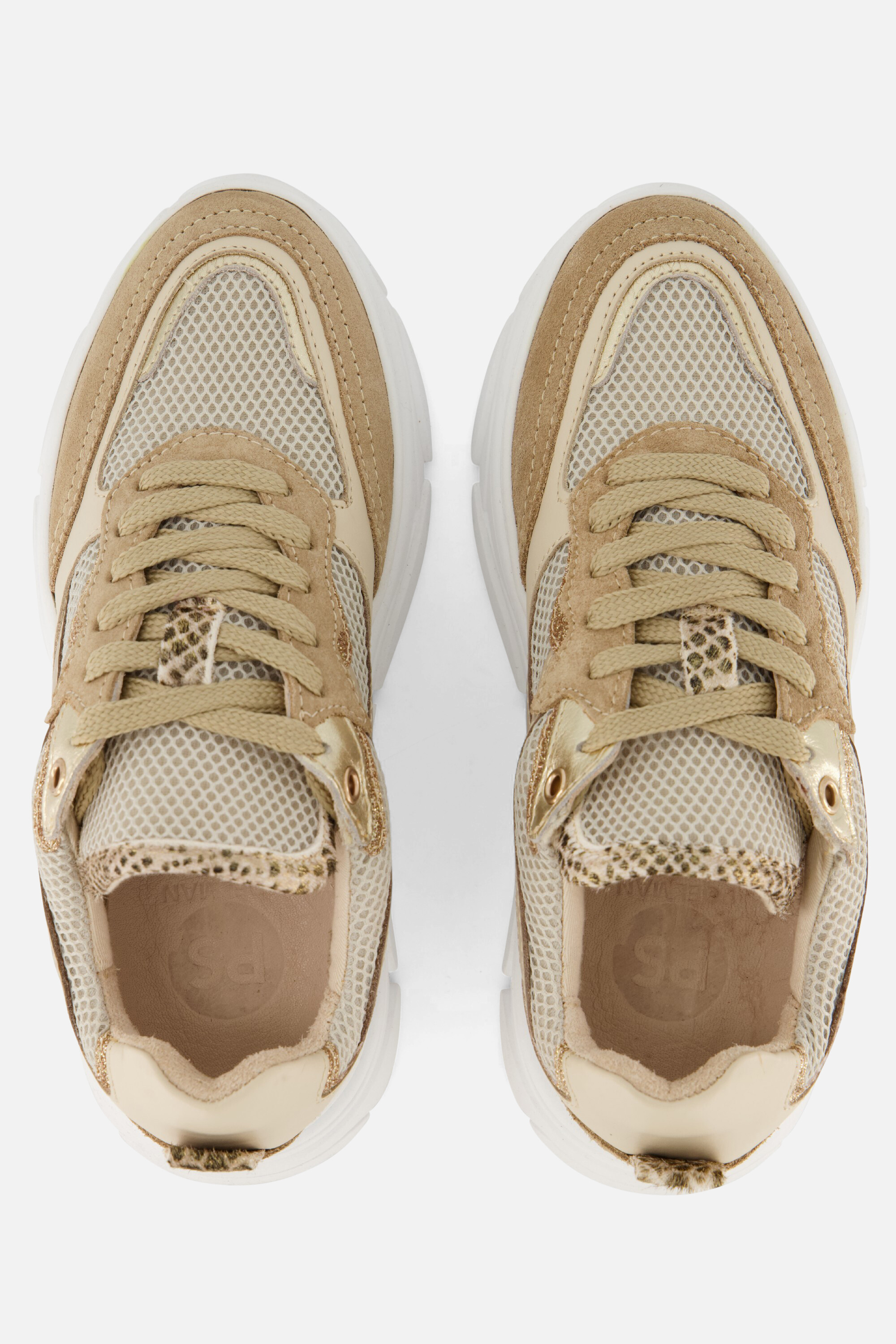 PS Poelman Jana Sneakers beige Leer afbeelding 3