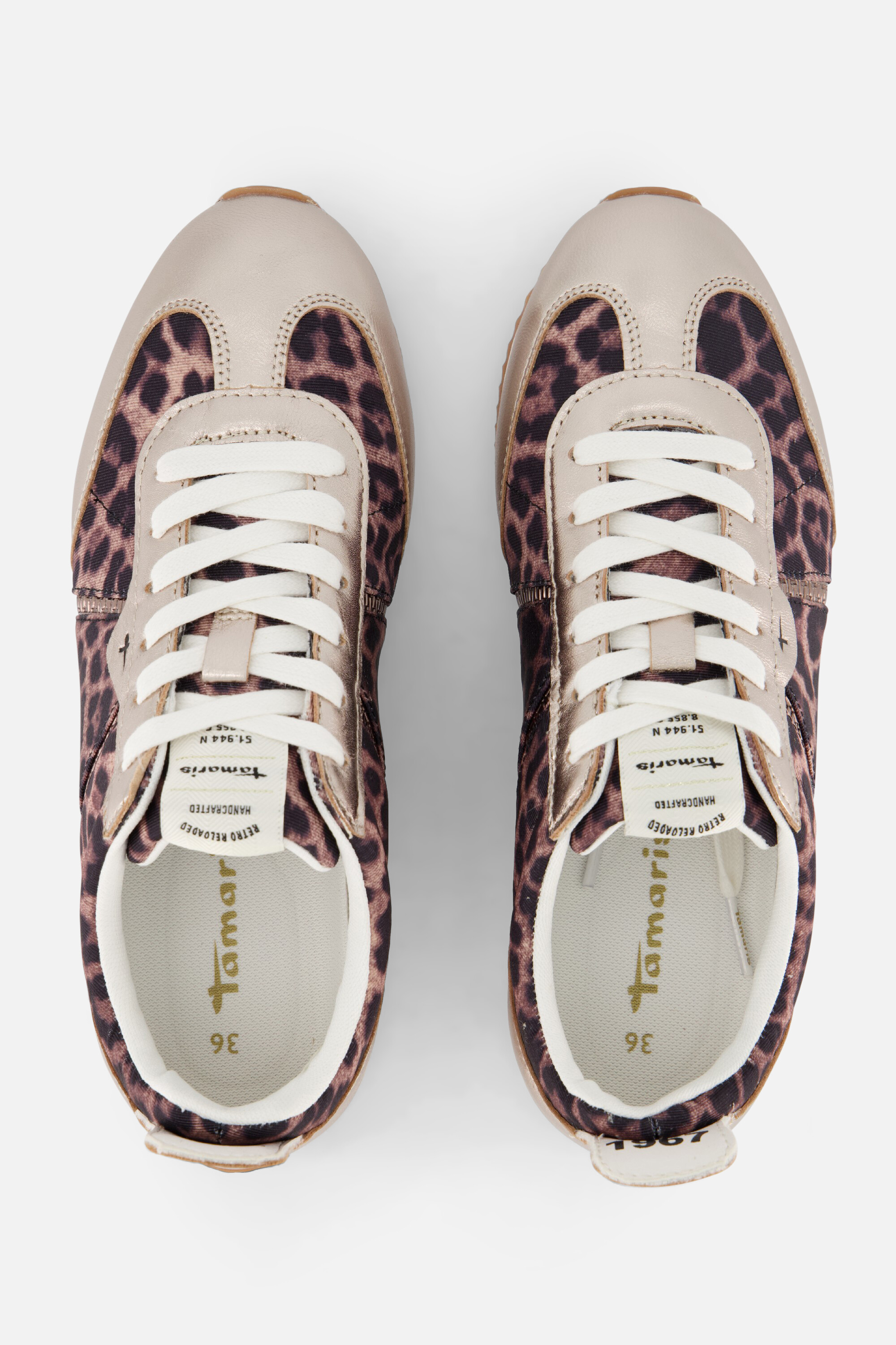 Tamaris Leopard Sneakers beige Textiel afbeelding 3