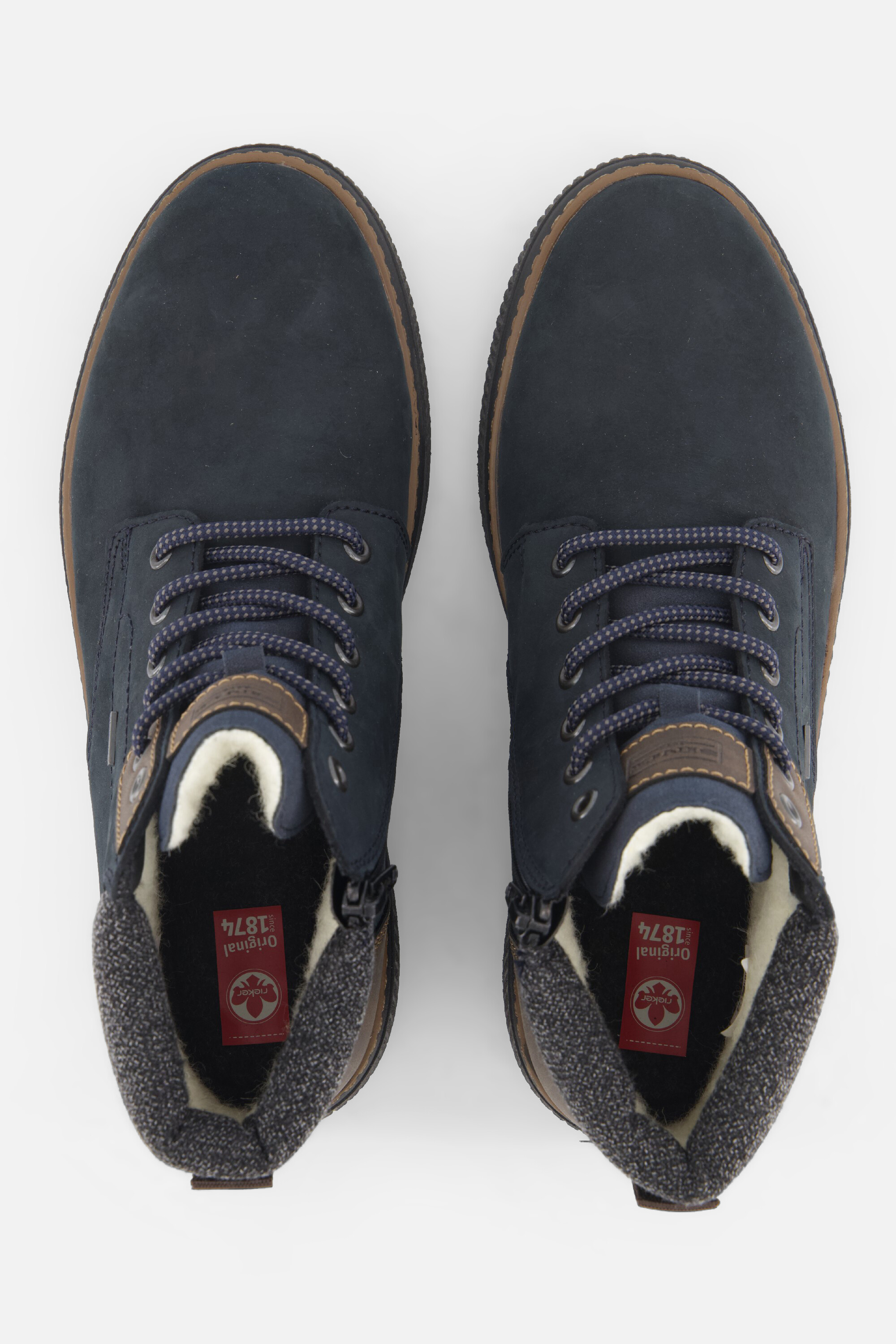 Rieker Tex Veterboots blauw Nubuck afbeelding 2