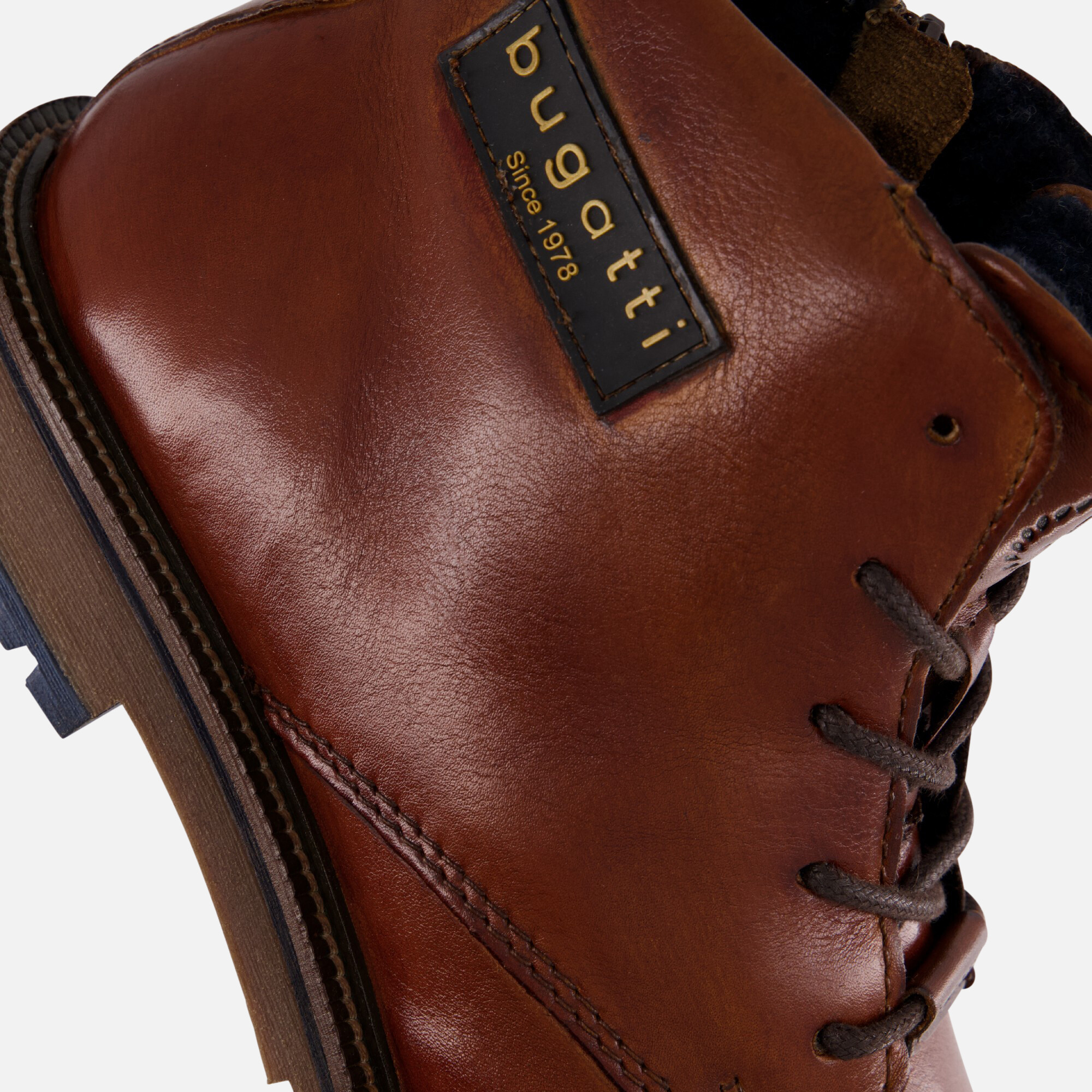Bugatti Seve Veterschoenen cognac Leer afbeelding 4
