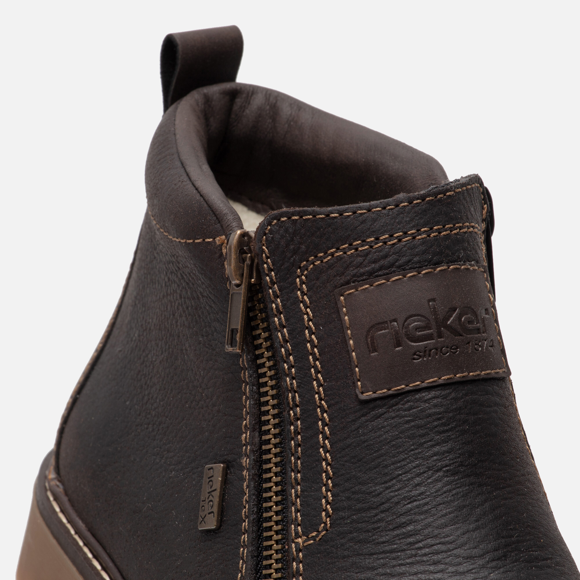 Rieker Tex Veterschoenen bruin Leer afbeelding 4