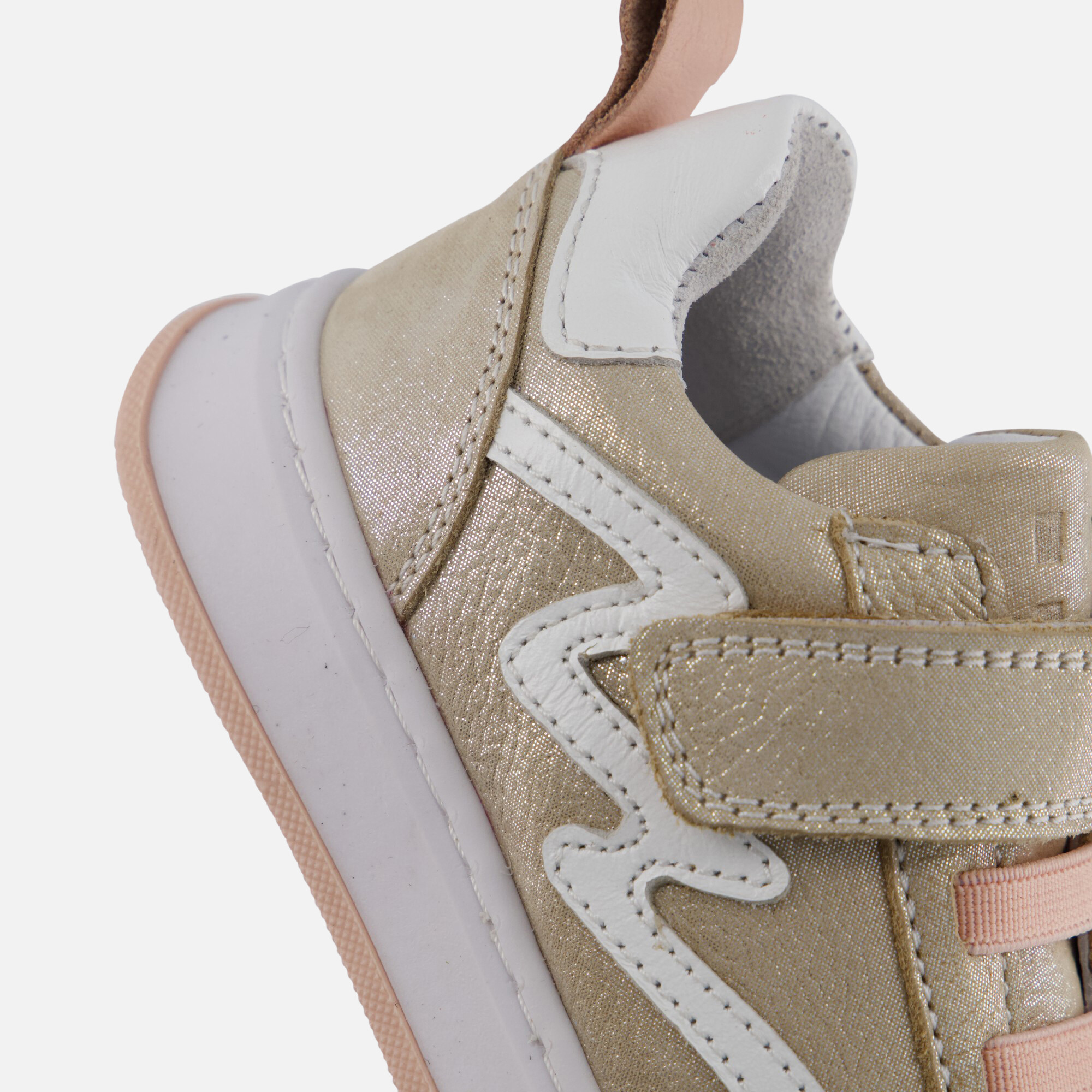 Muyters Velcro Sneakers goud Leer afbeelding 4