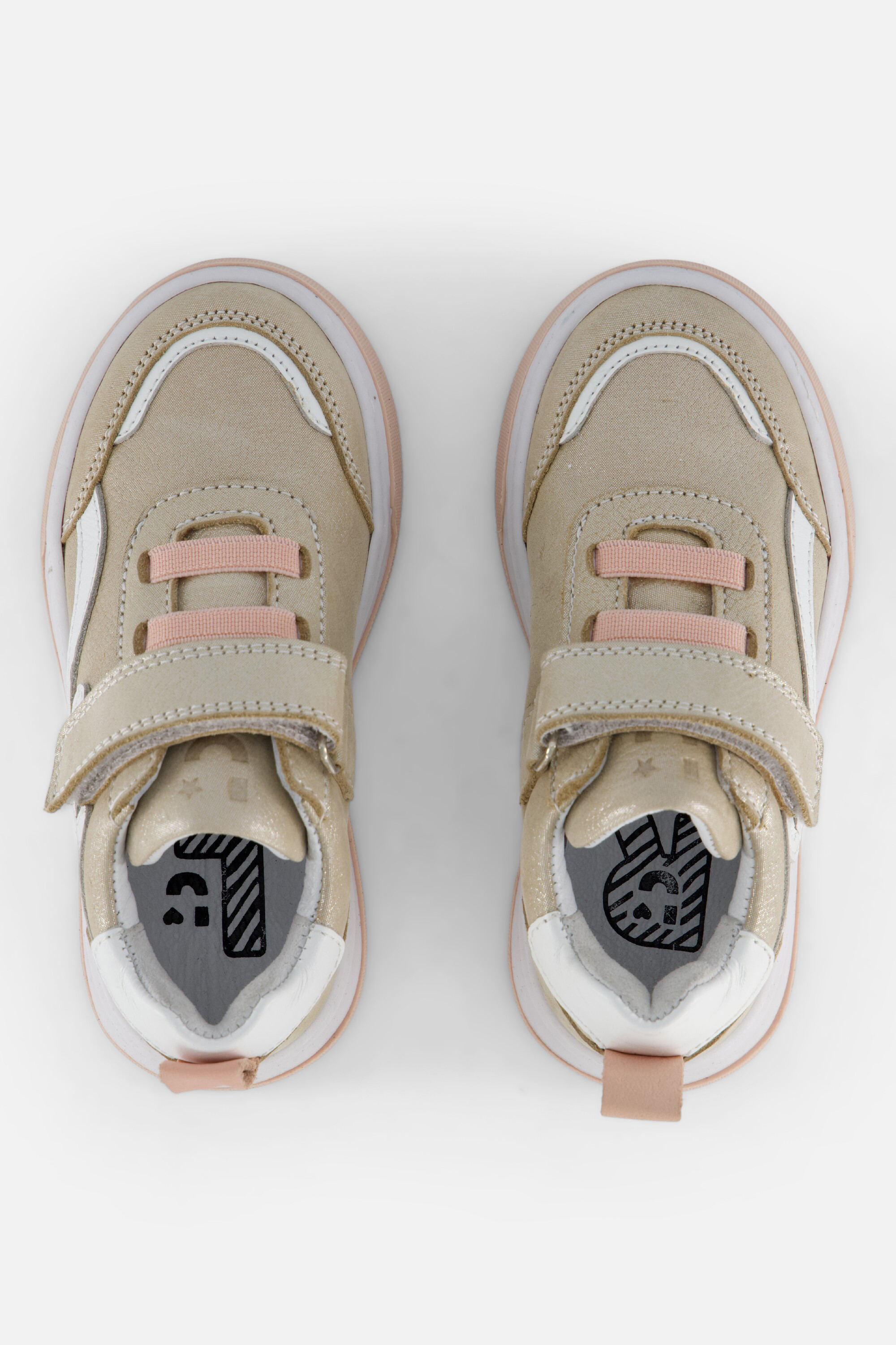 Muyters Velcro Sneakers goud Leer afbeelding 2