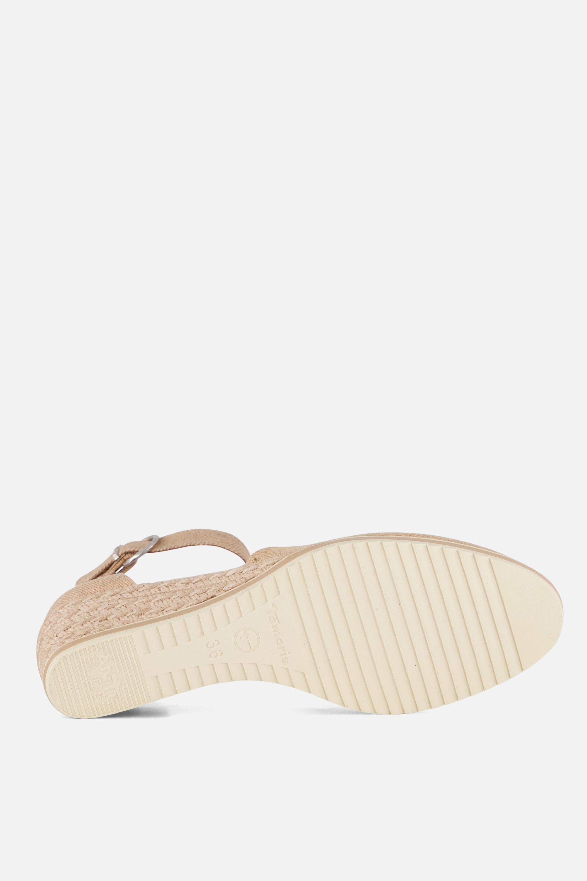 Tamaris Espadrilles beige Textiel afbeelding 3