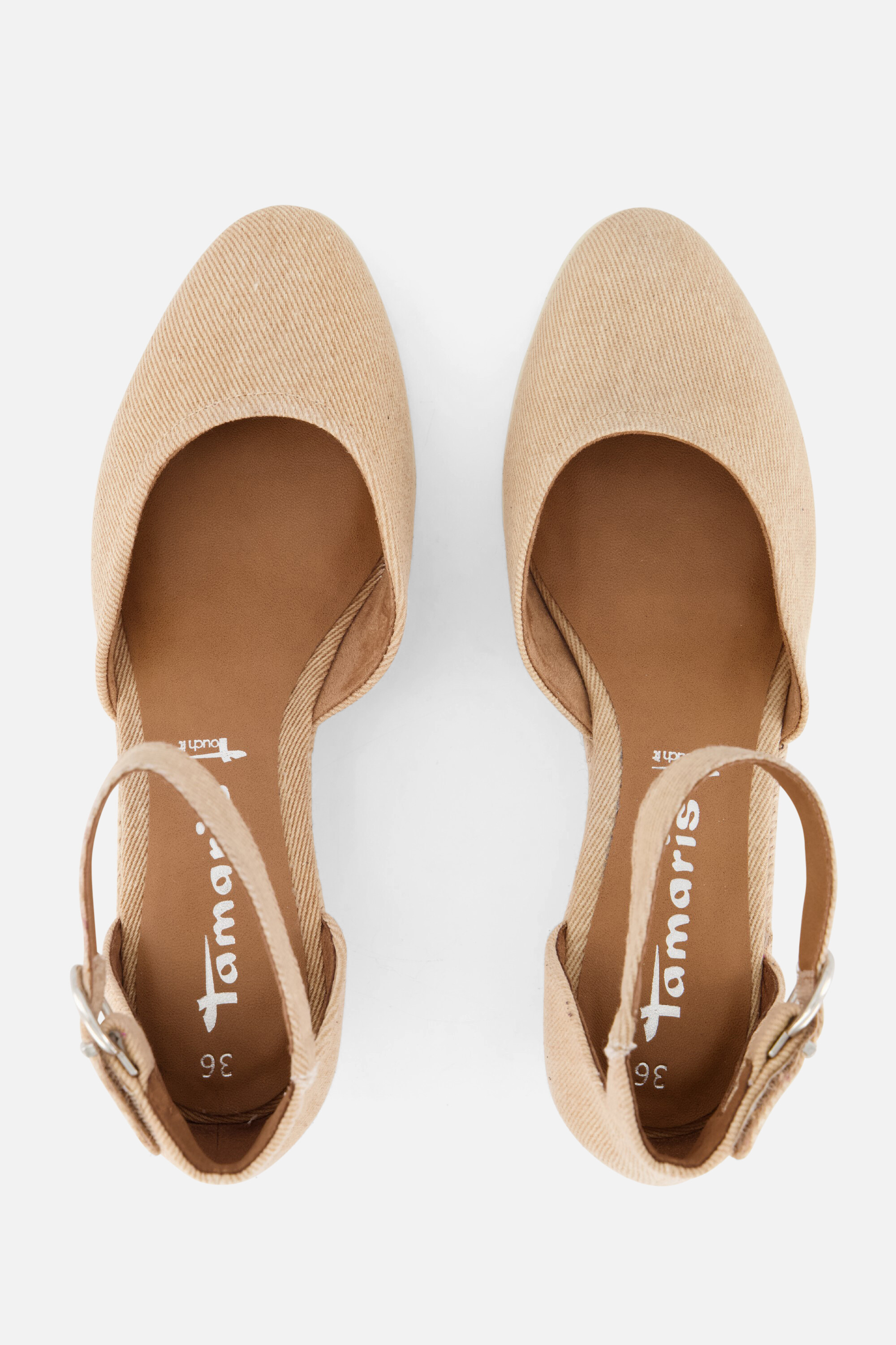 Tamaris Espadrilles beige Textiel afbeelding 2