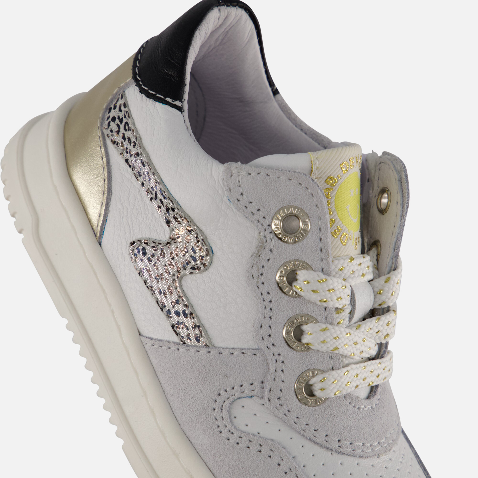 Develab Sneakers wit Leer afbeelding 4