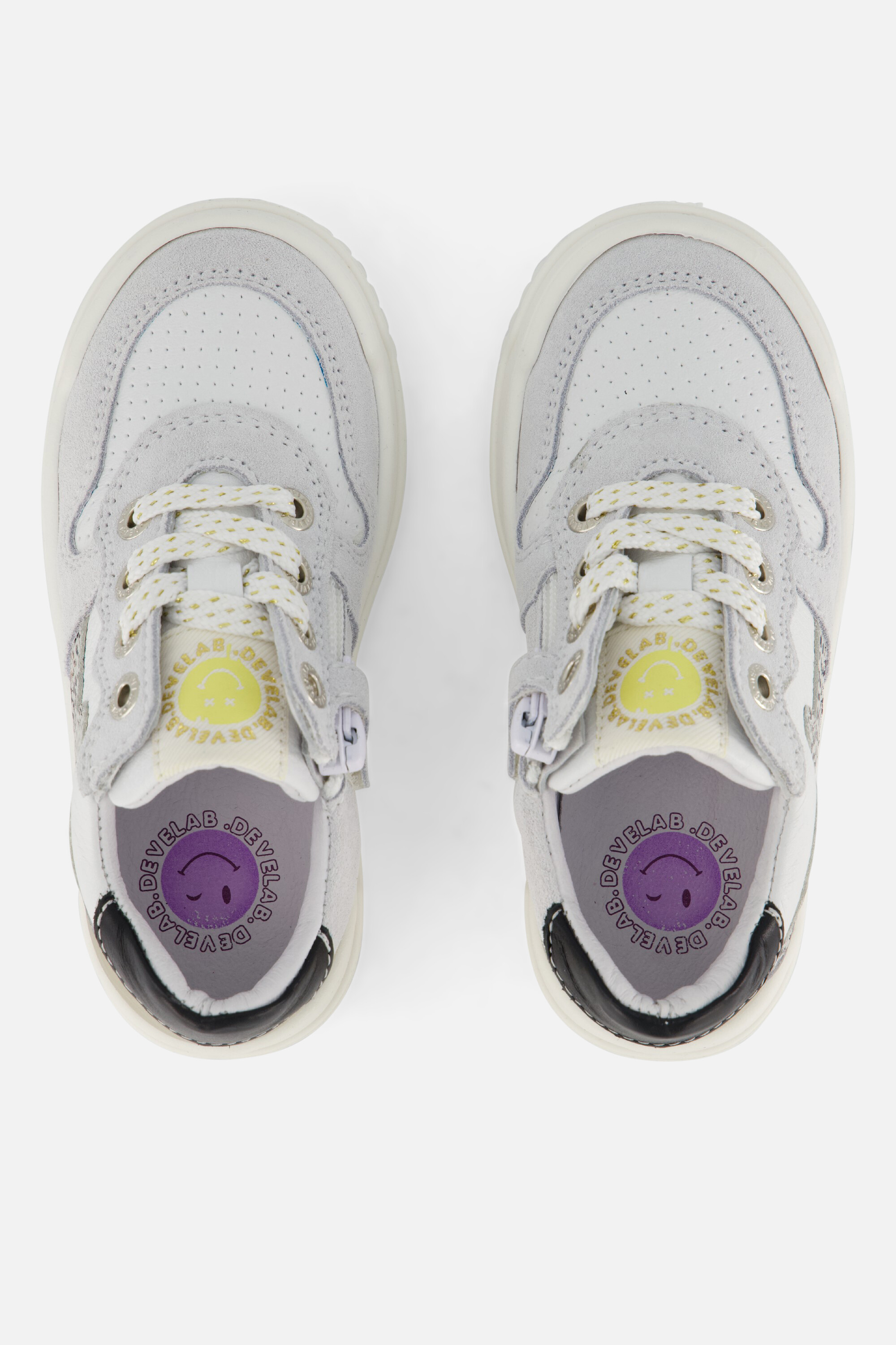 Develab Sneakers wit Leer afbeelding 2