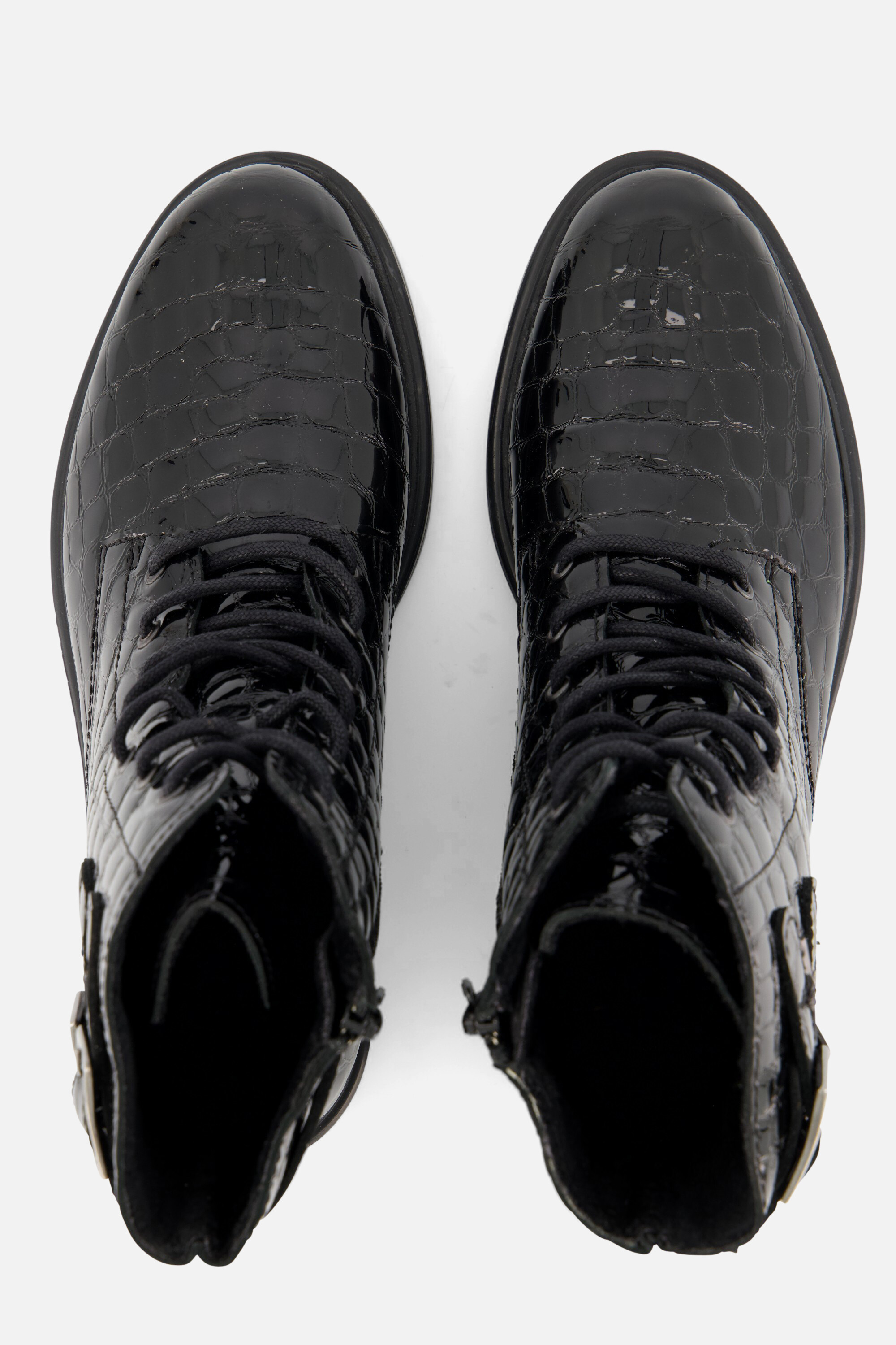 Feyn Brooke Veterboots zwart Lak afbeelding 3