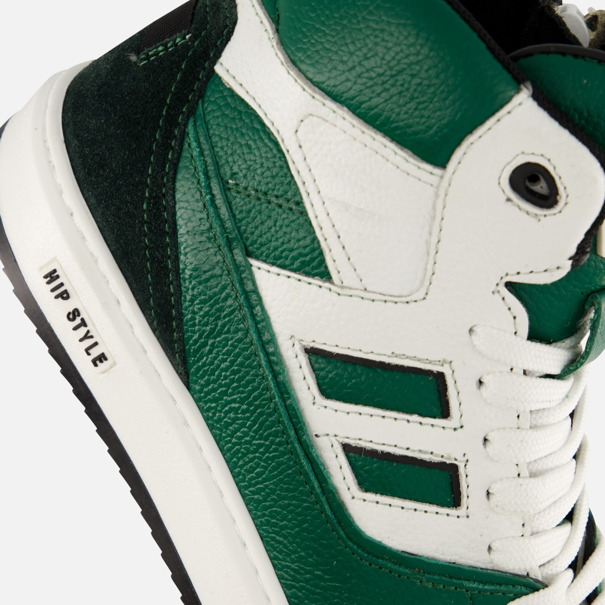 HIP Sneakers groen Leer afbeelding 4