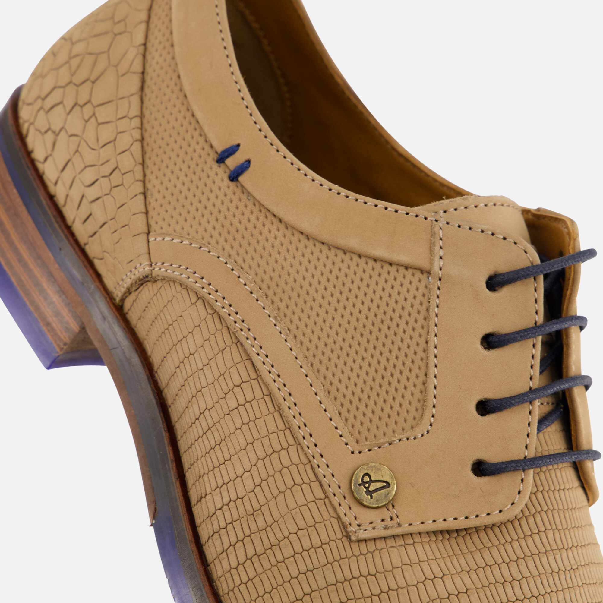 Australian Guardiola Veterschoenen beige Leer afbeelding 4