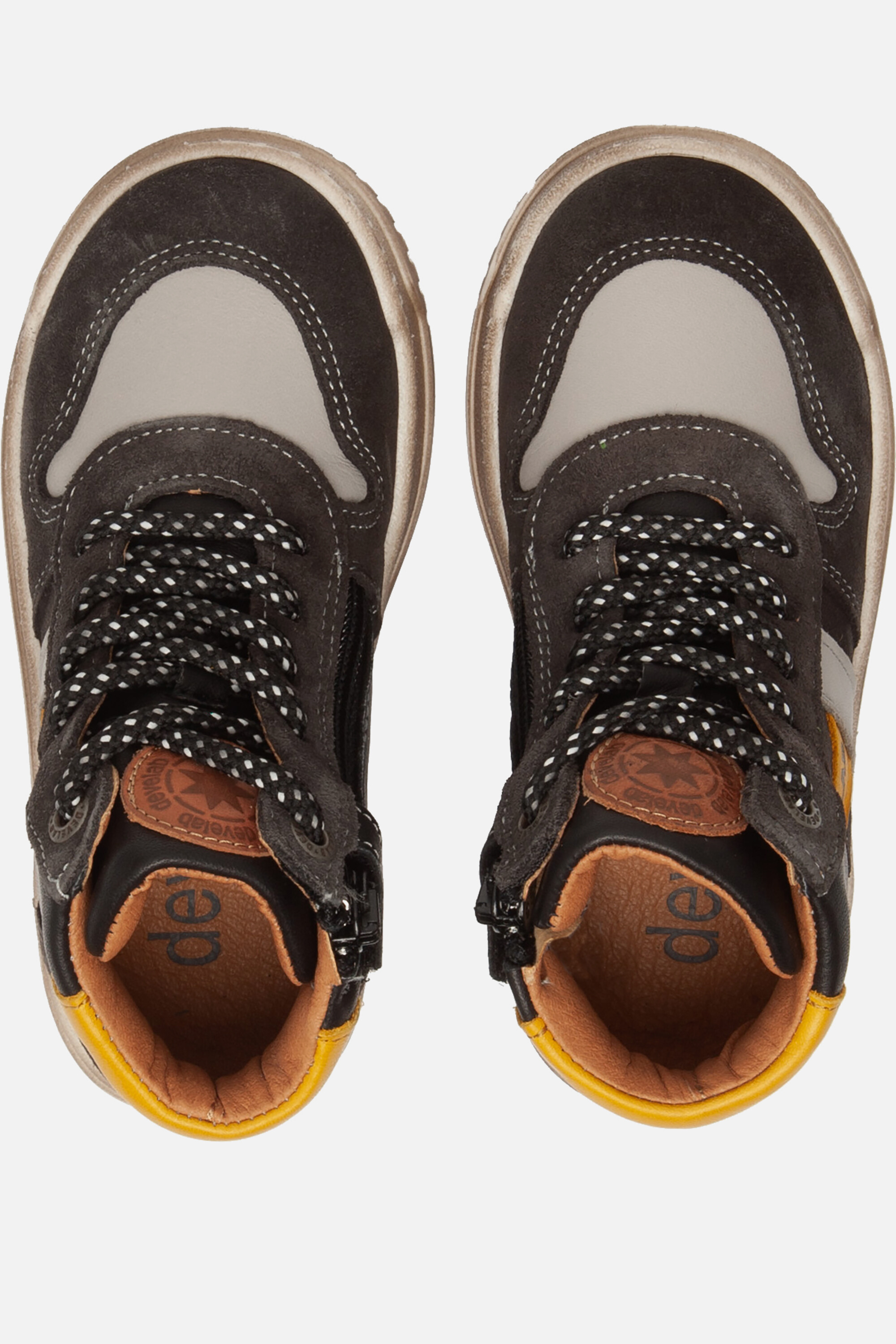 Develab Mid Cut Sneakers zwart Leer afbeelding 2