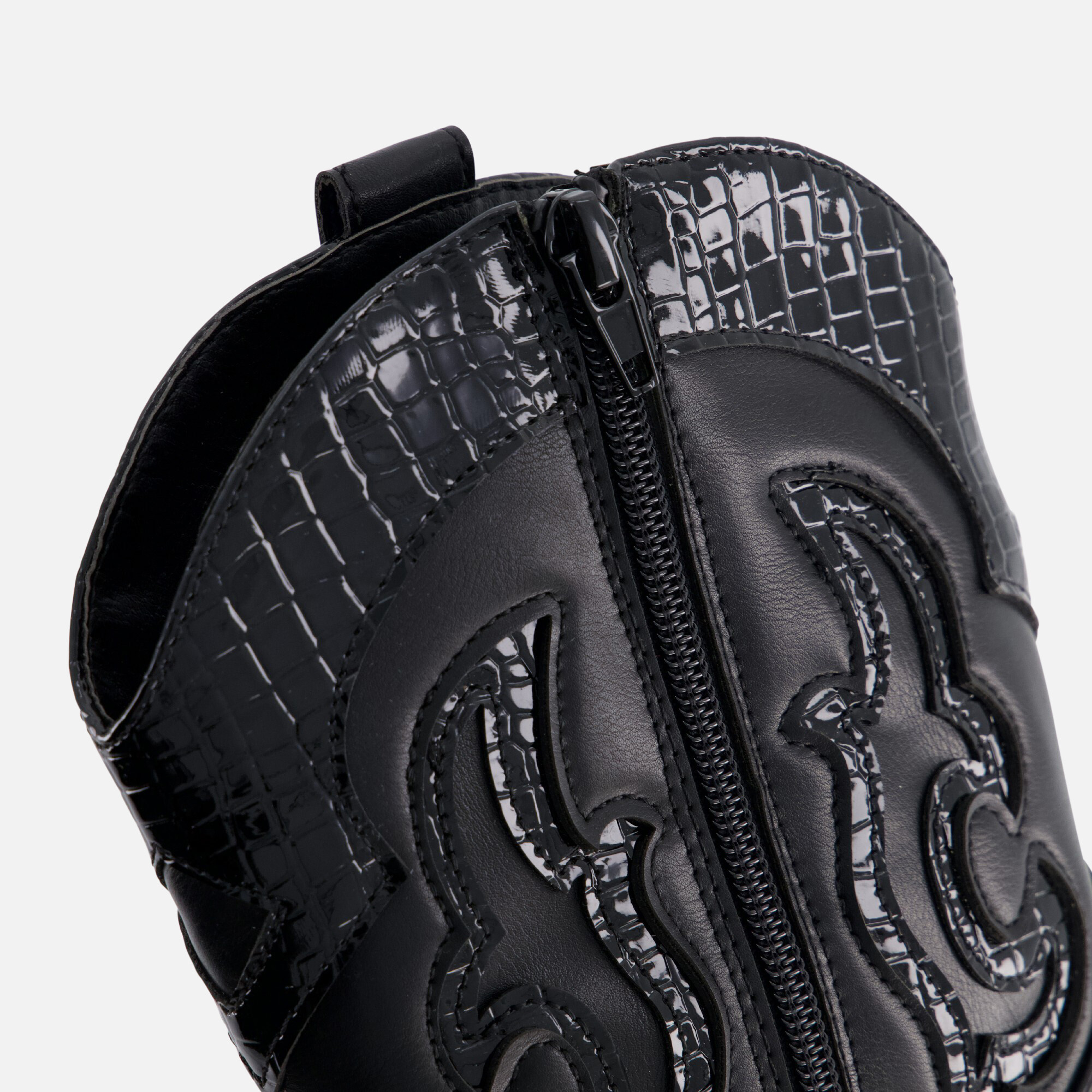 Ann Rocks Cowboylaarzen zwart Pu afbeelding 4