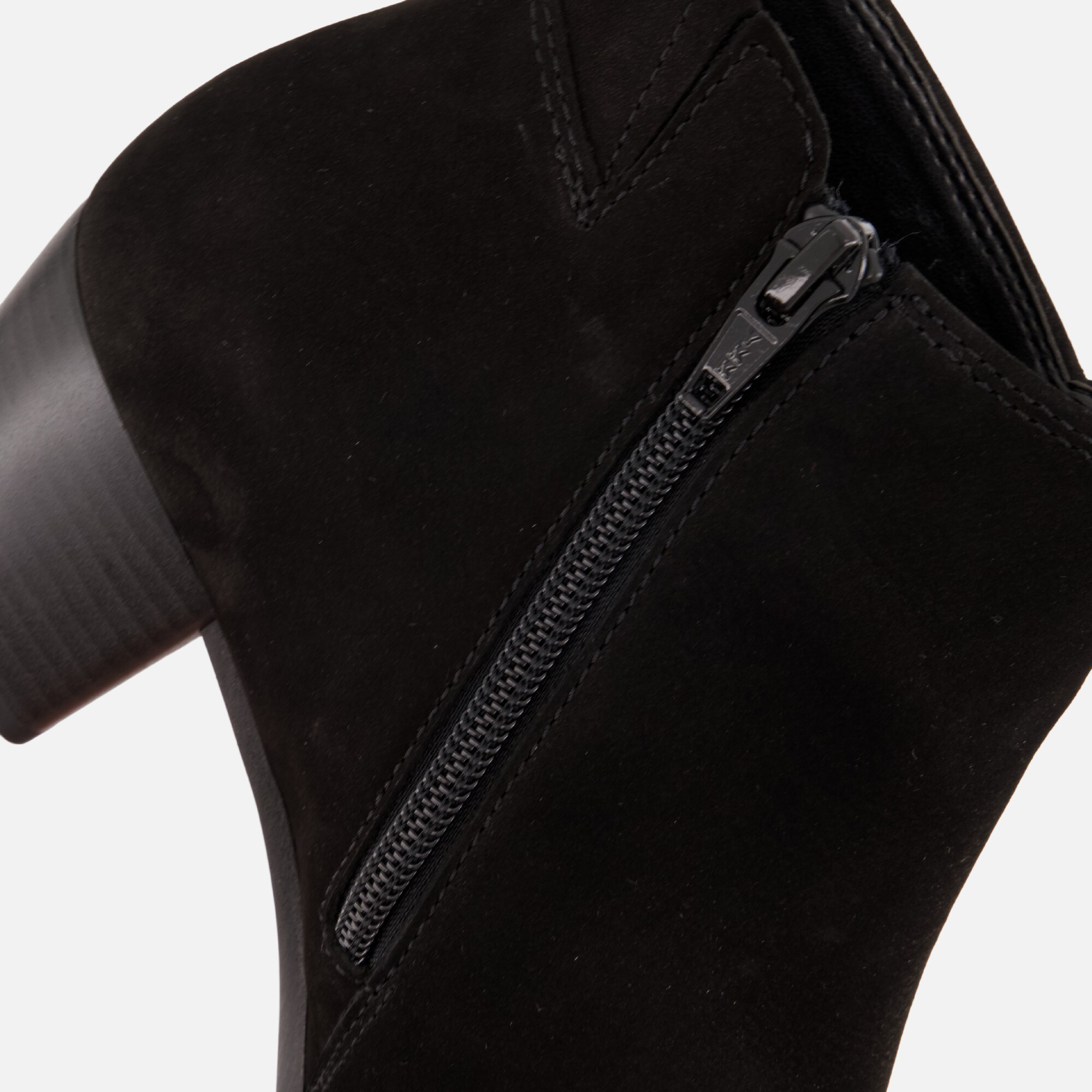 Gabor Enkellaarsjes met hak zwart Nubuck afbeelding 4