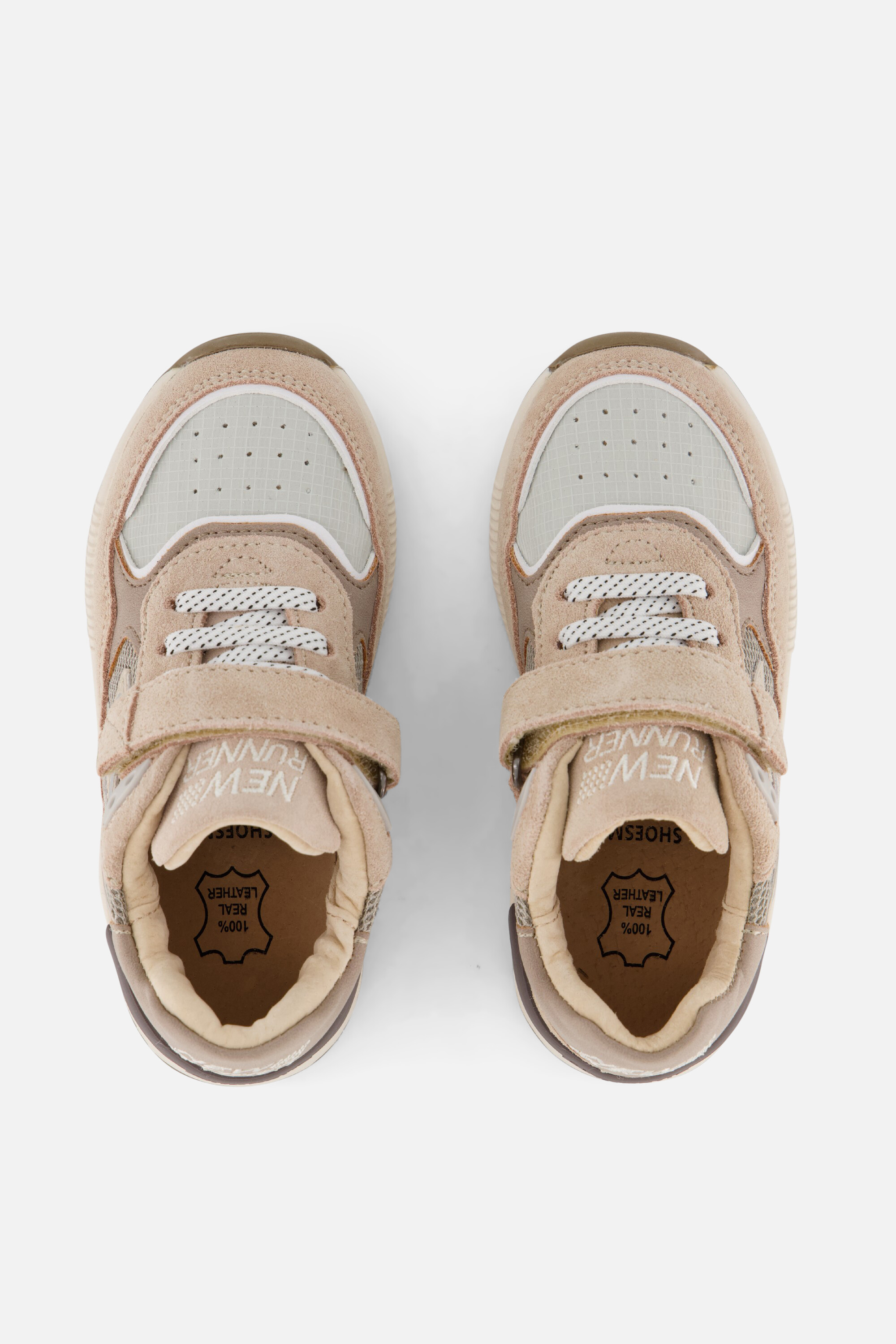Shoesme Trainer Sneakers beige Leer afbeelding 3
