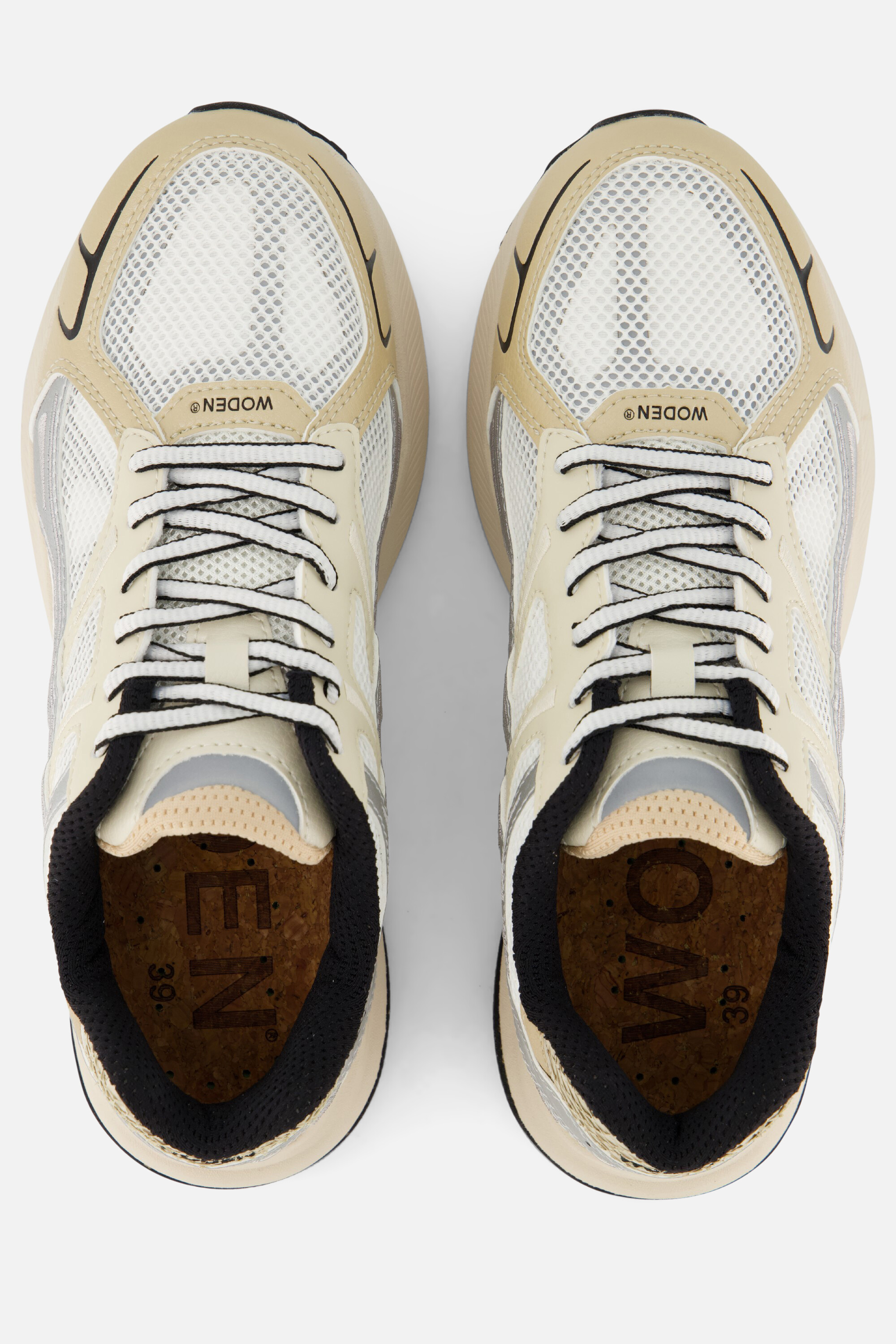 Woden Freja Runner Sneakers beige Leer afbeelding 3