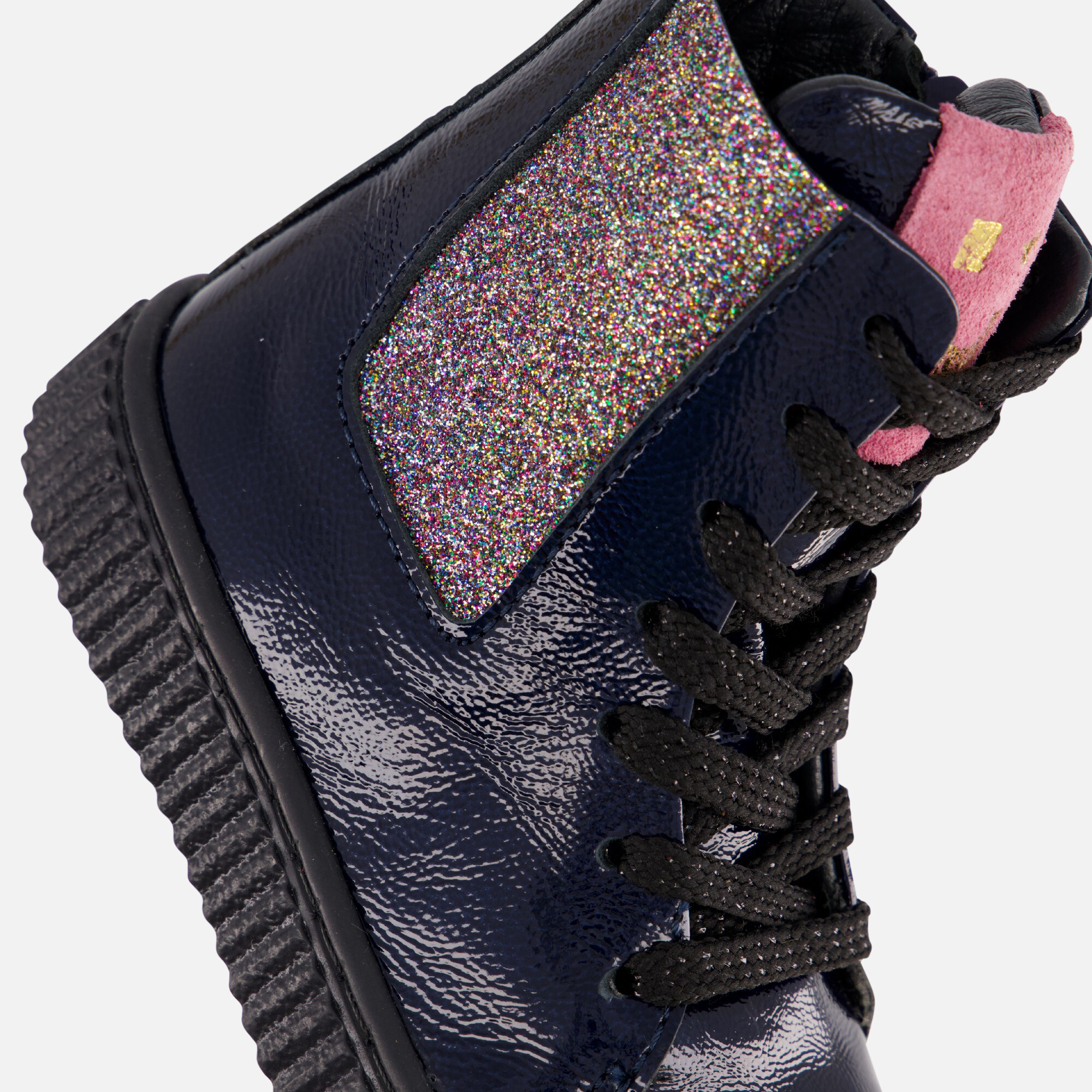 Muyters Veterboots blauw Lakleer afbeelding 4