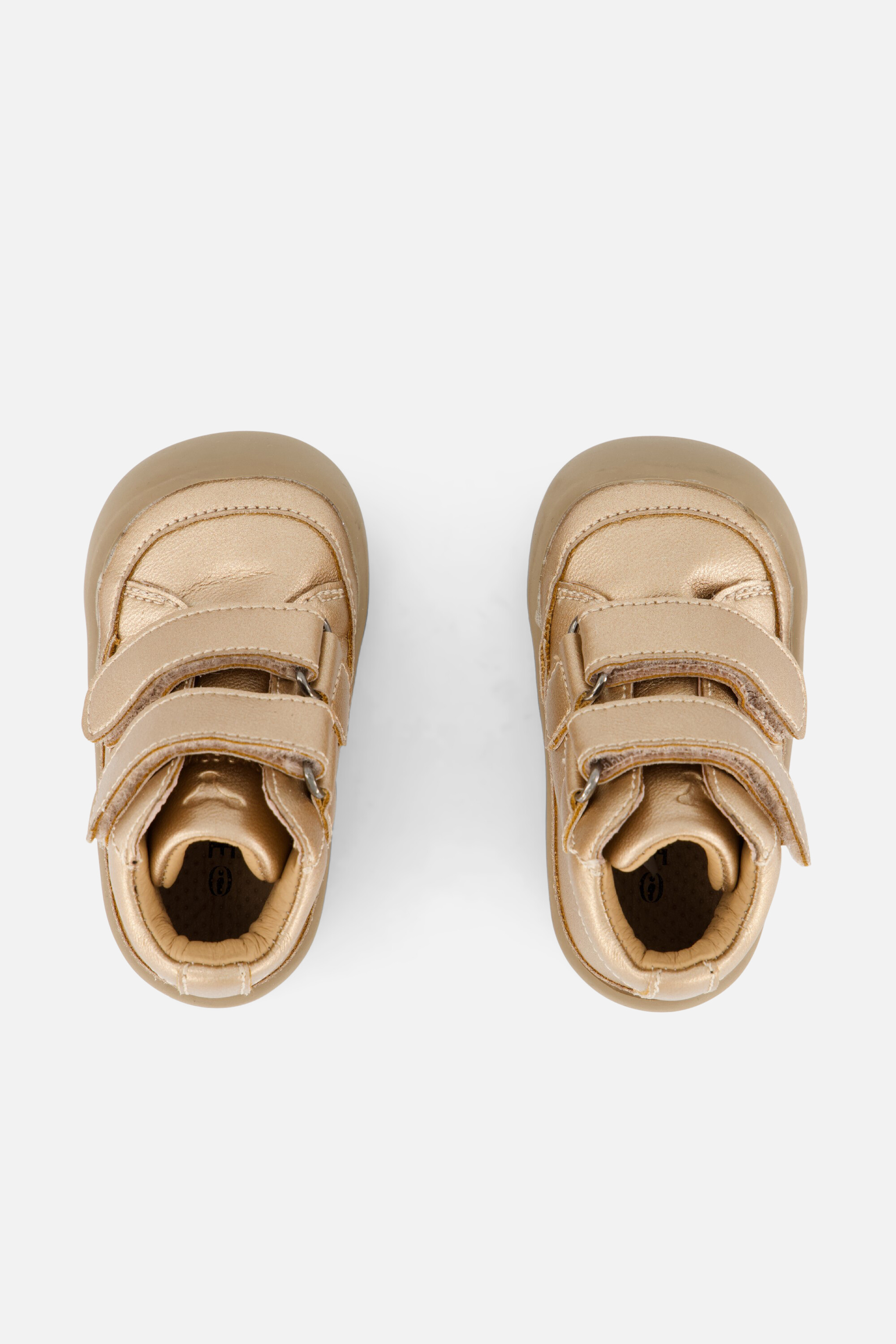 Shoesme leren lopen schoenen met velcro goud afbeelding 2
