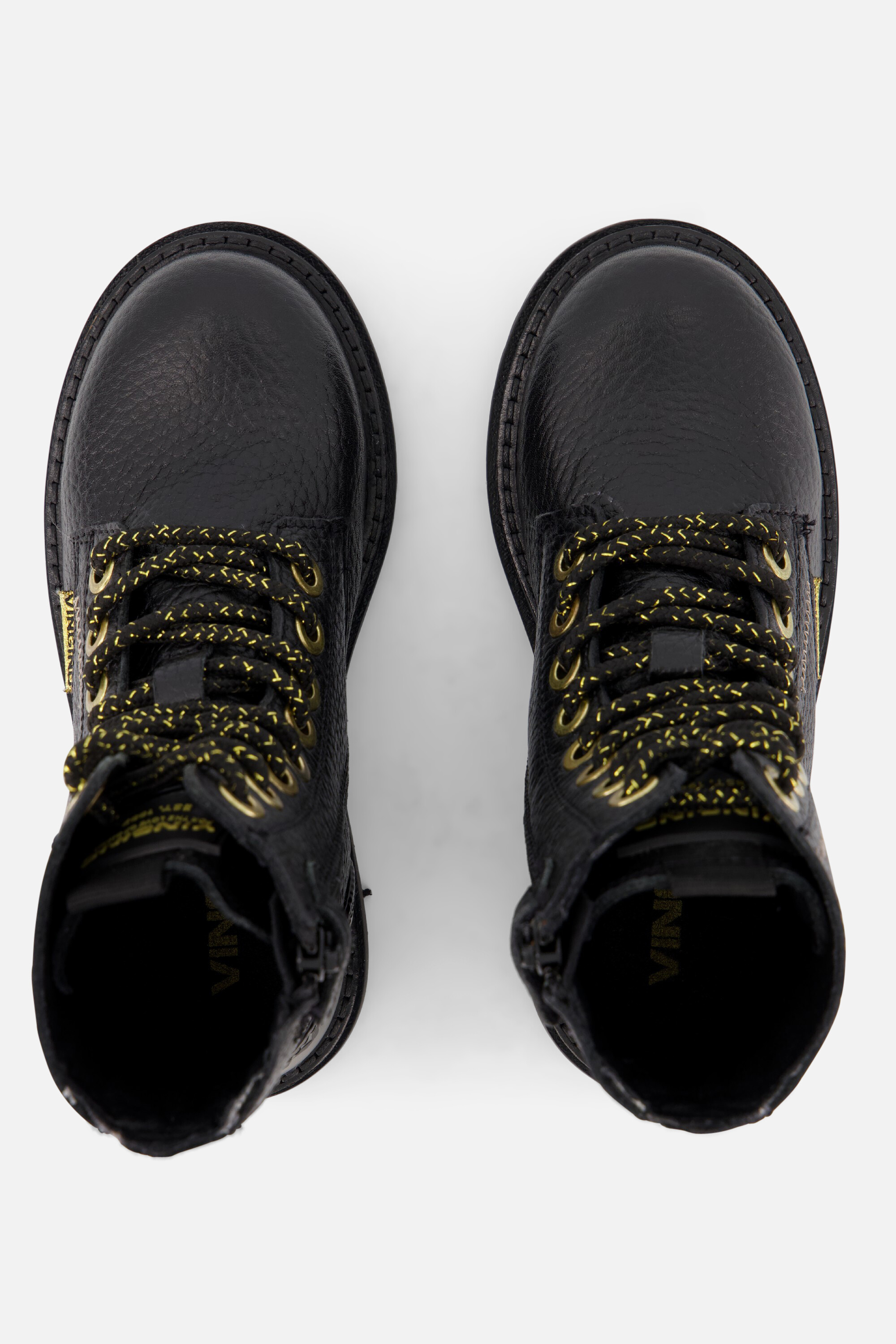 Vingino Shirley Veterboots zwart Leer afbeelding 2