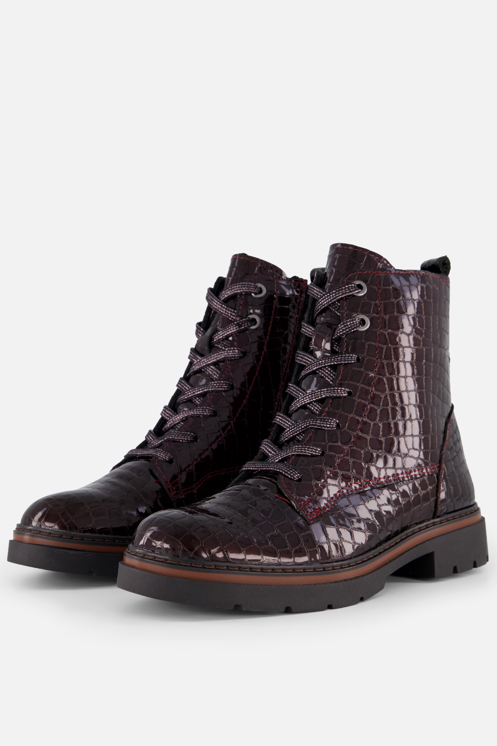 Feyn Feyn Veterboots bordeauxrood Lak