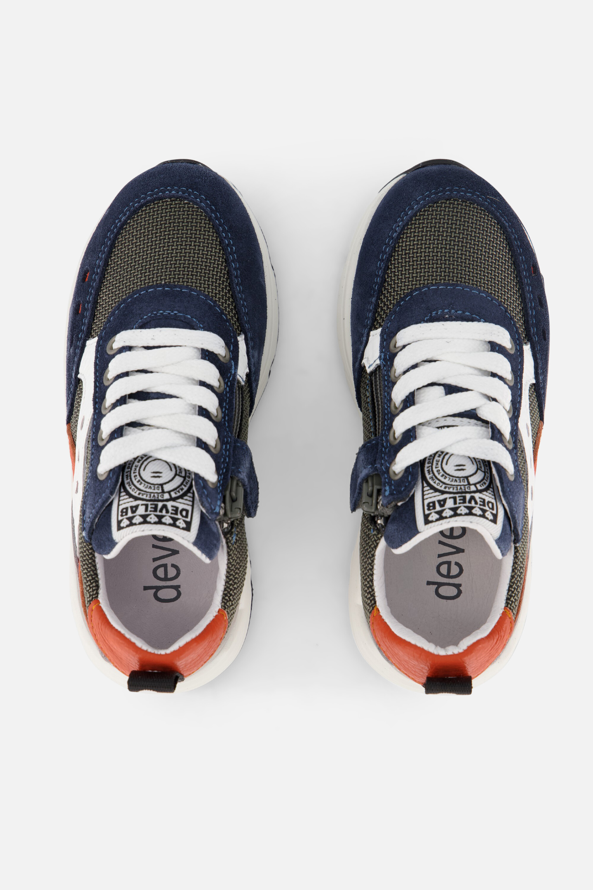 Develab Low Cut Sneakers blauw Leer afbeelding 2
