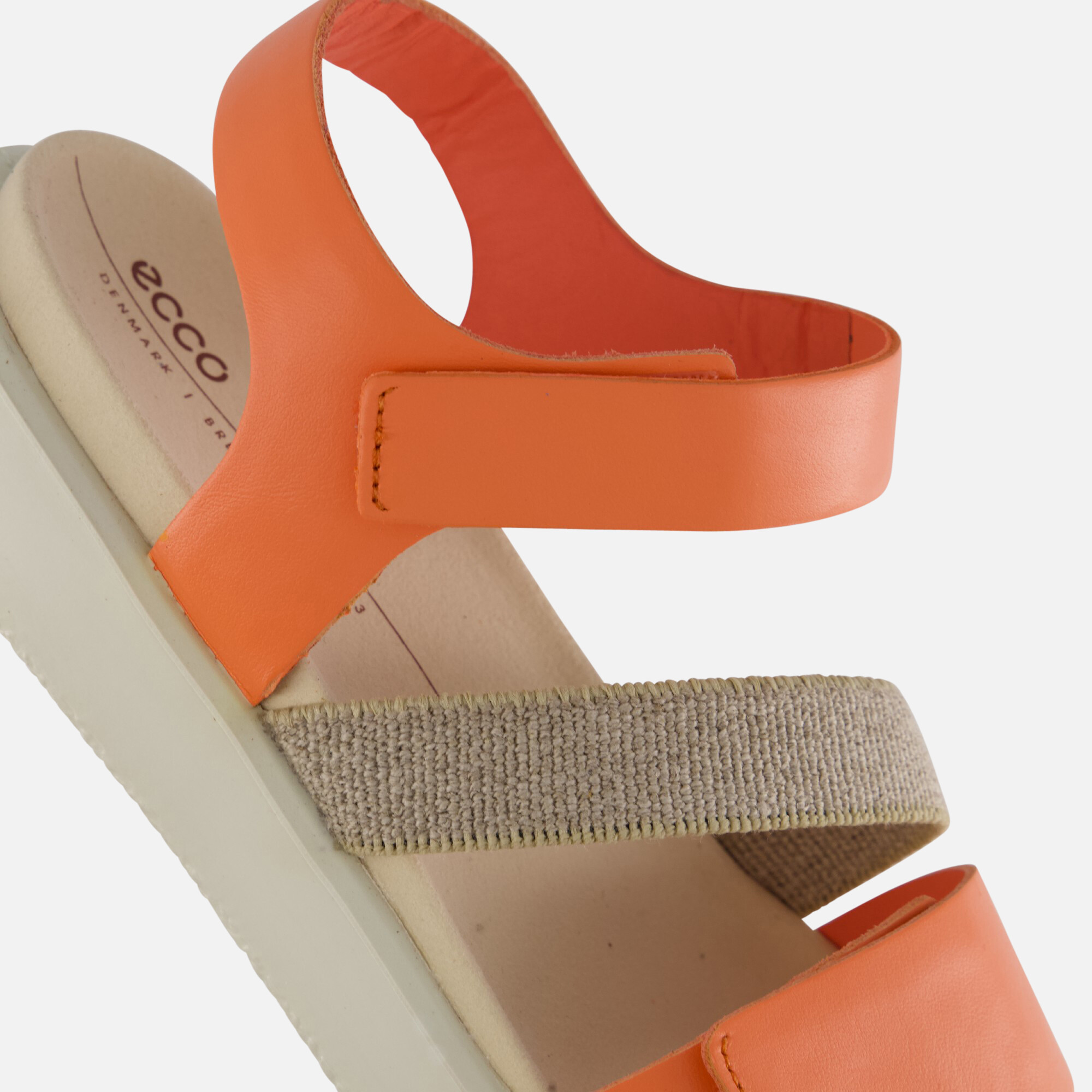 Ecco Flowt W Sandalen oranje Leer afbeelding 3