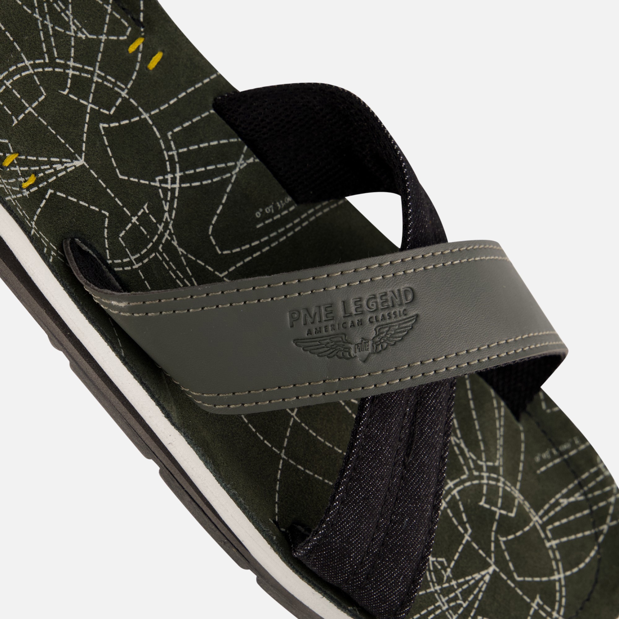 PME Legend Haig Slippers grijs Leer afbeelding 4
