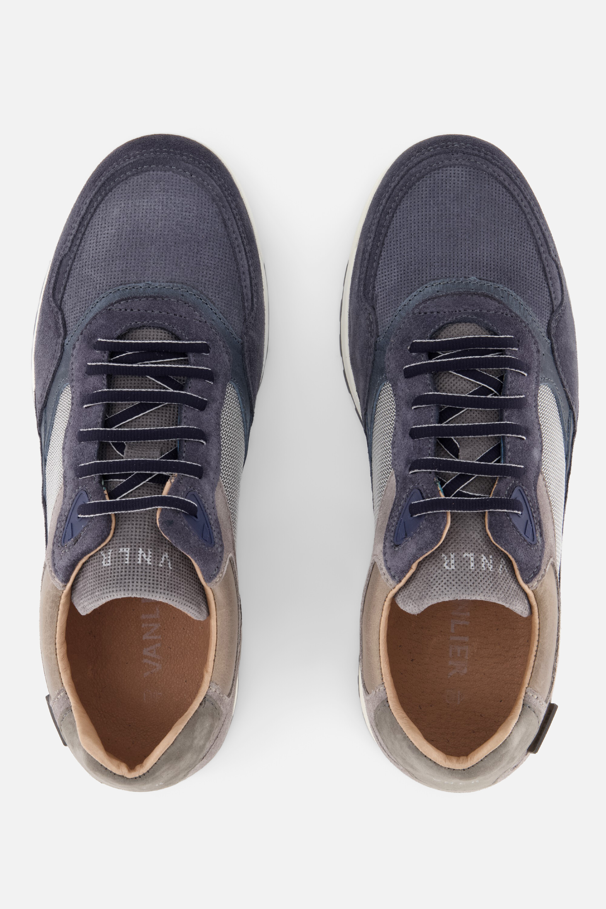 Van Lier Sneakers blauw Suede afbeelding 2