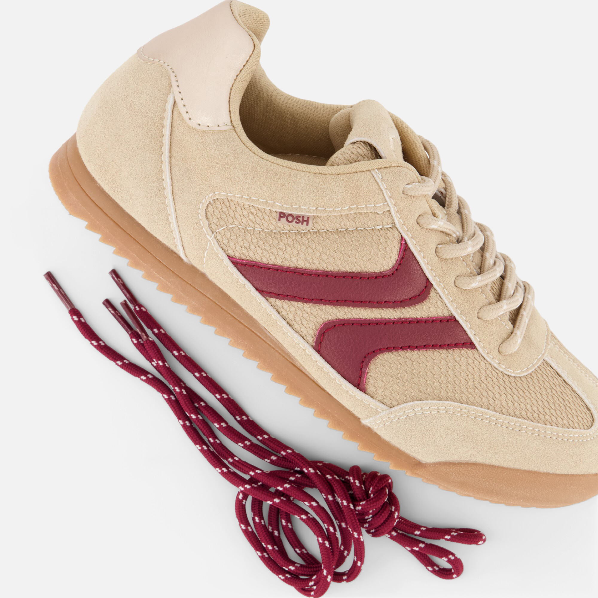 POSH by Poelman Sneakers beige Pu afbeelding 4