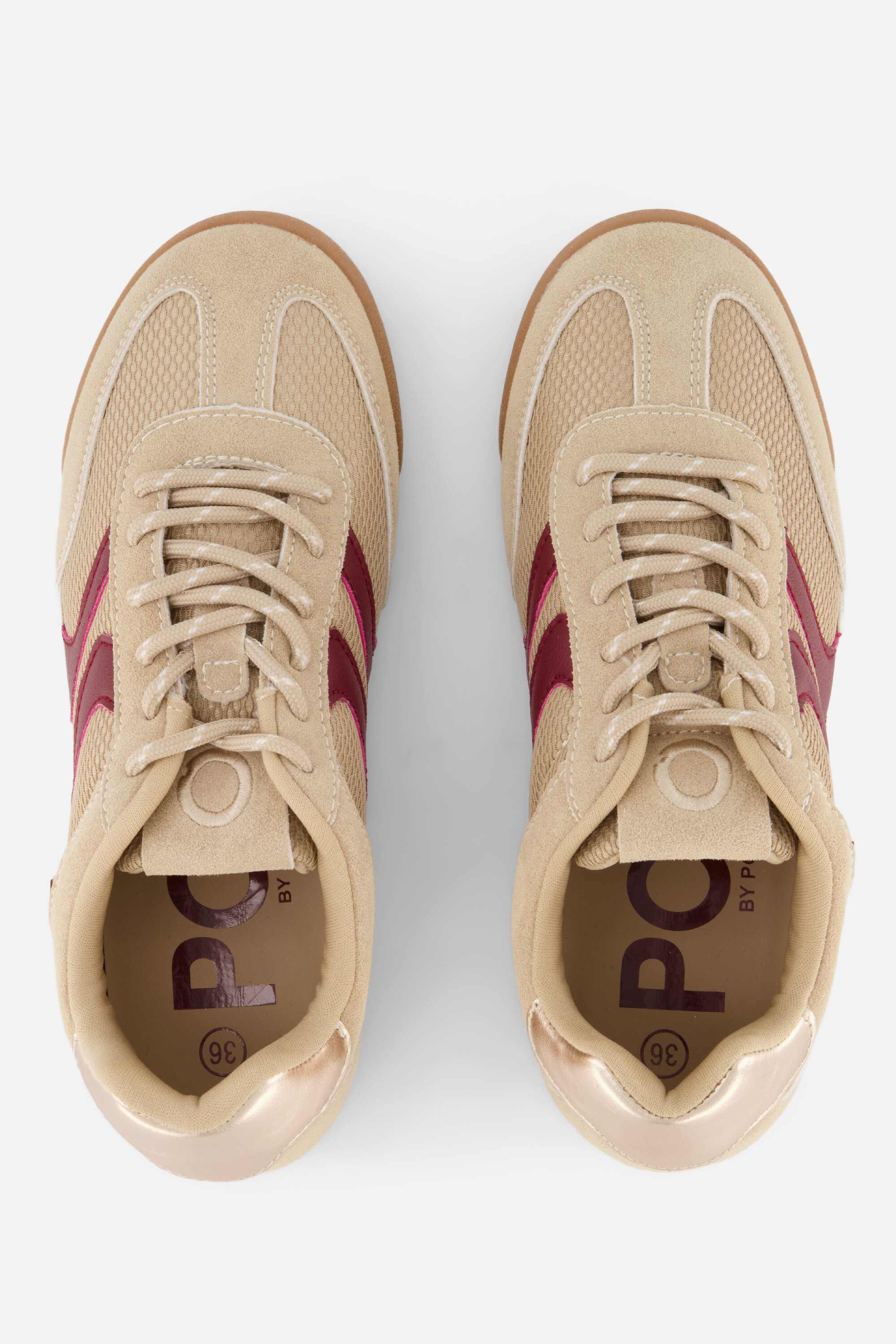 POSH by Poelman Sneakers beige Pu afbeelding 2