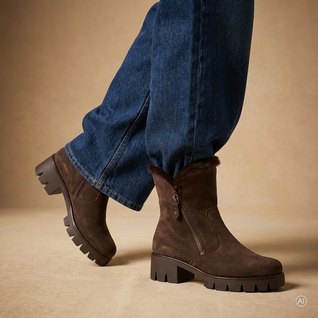 Dames Bottines met Dubbele Rits Gabor Dreamvelour