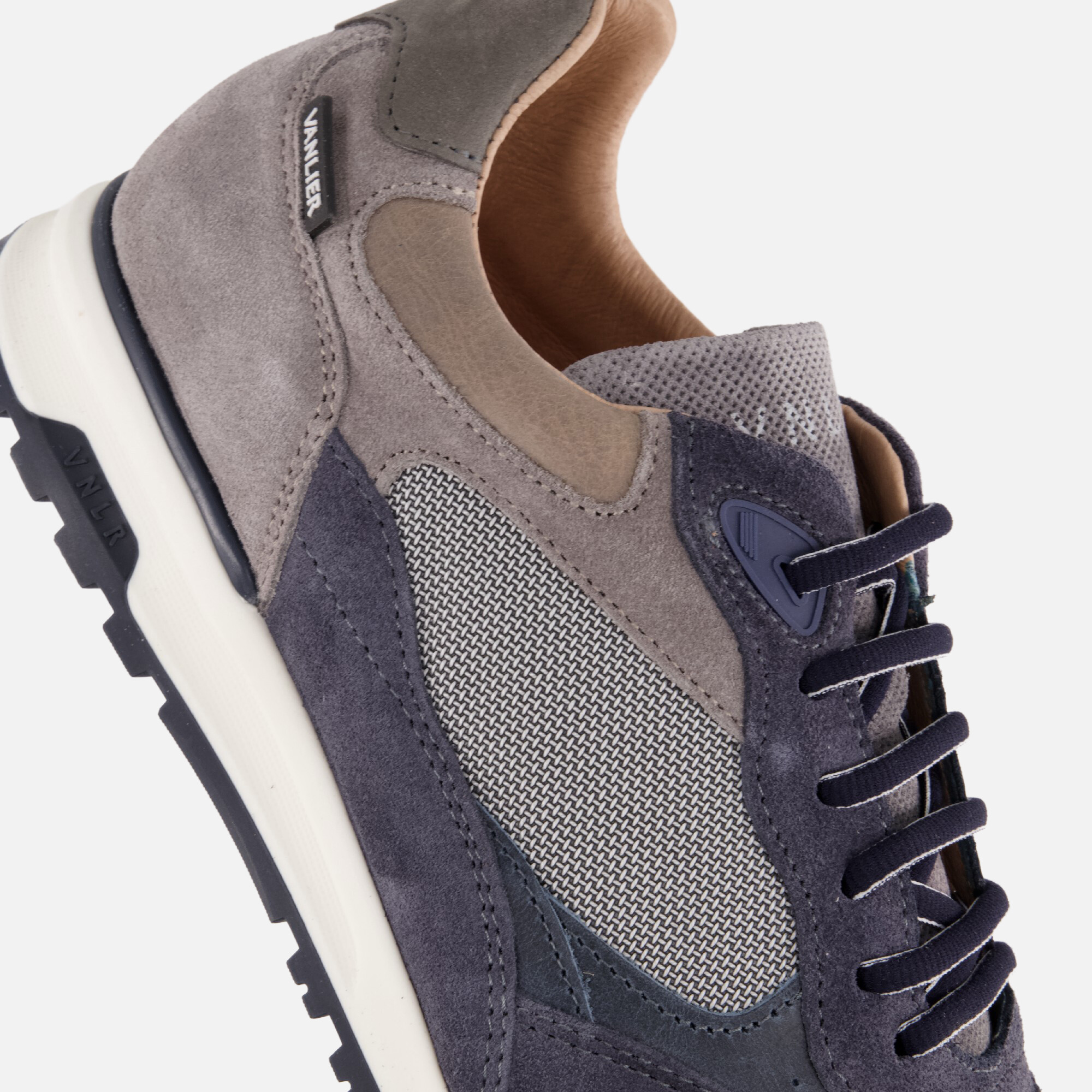 Van Lier Sneakers blauw Suede afbeelding 4