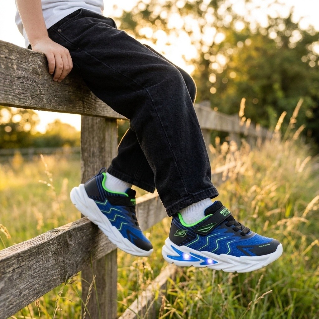 Skechers Skechers Flex Glow Ultra Sneakers blauw
