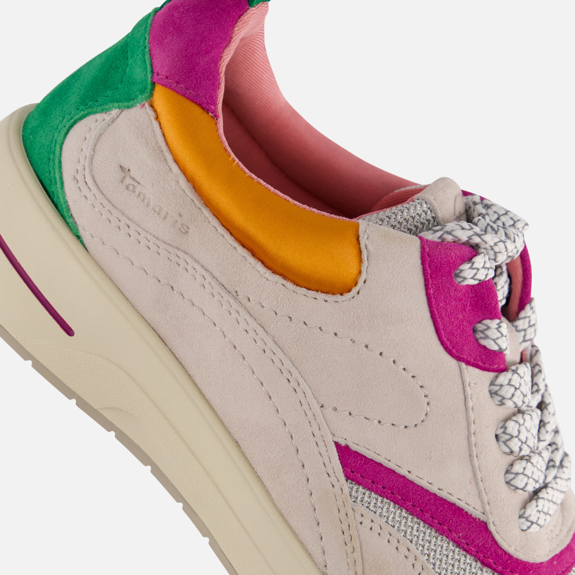 Tamaris Comfort Sneakers wit Leer afbeelding 4