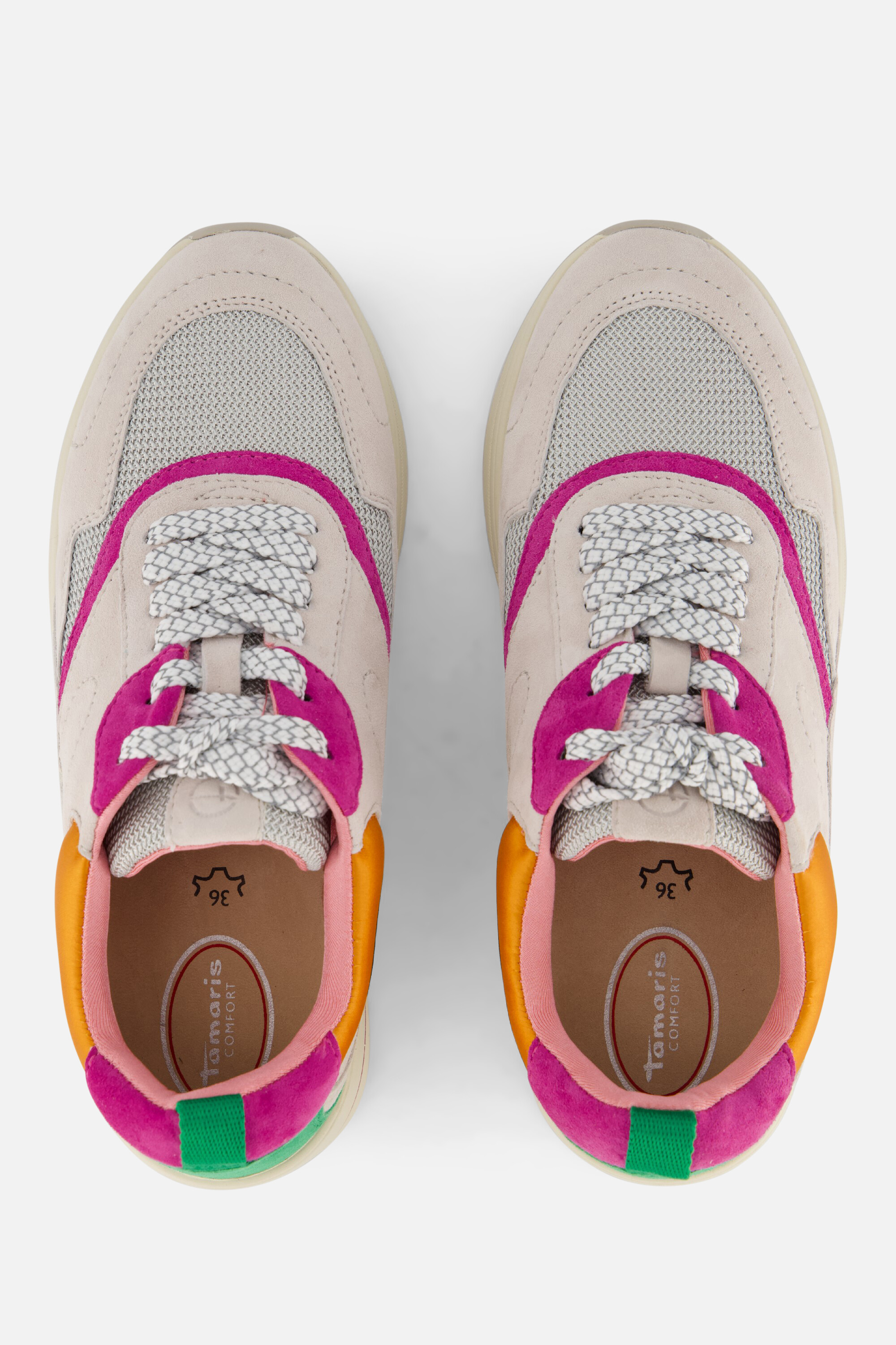 Tamaris Comfort Sneakers wit Leer afbeelding 2