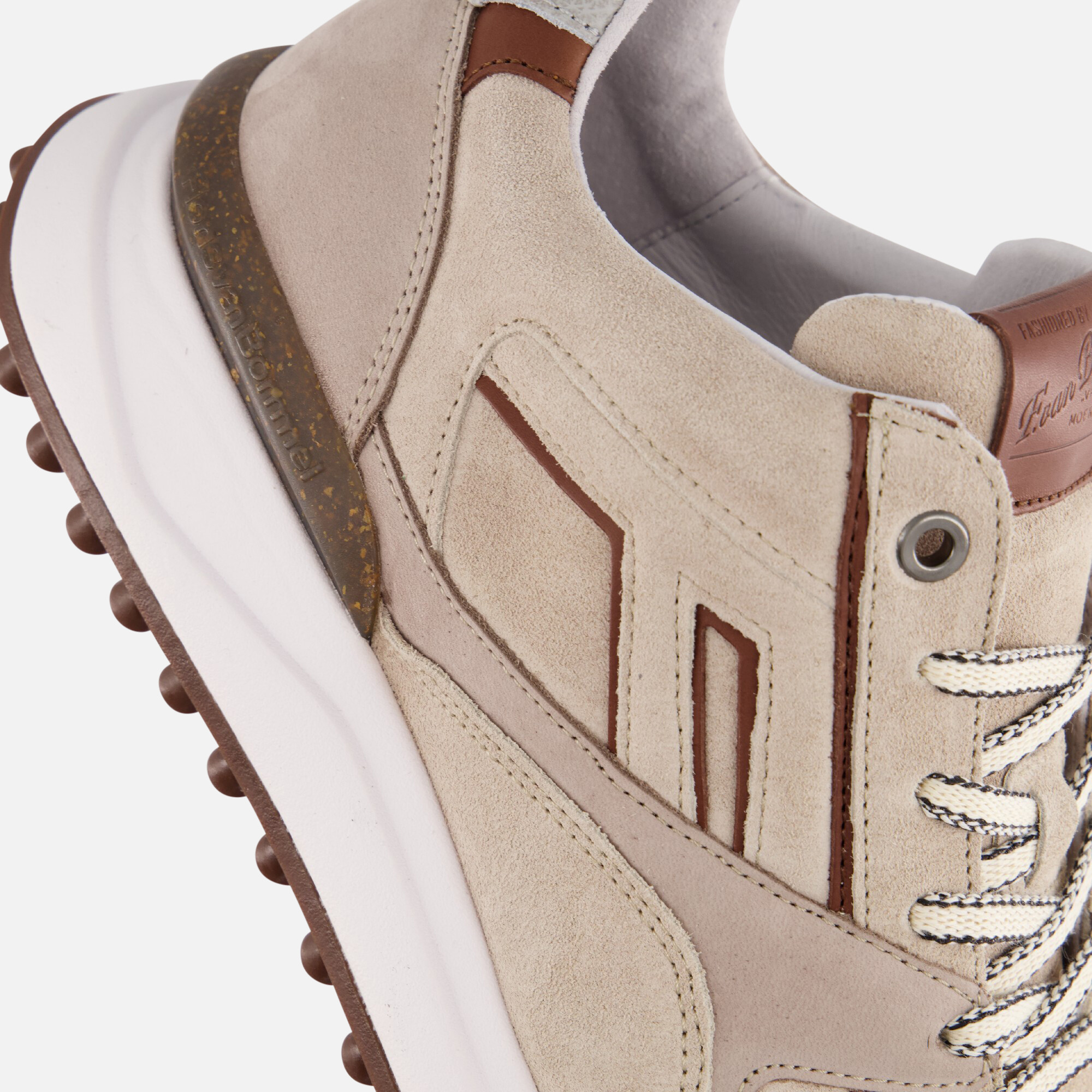 Floris van Bommel Noppi Sneakers bruin Leer afbeelding 4