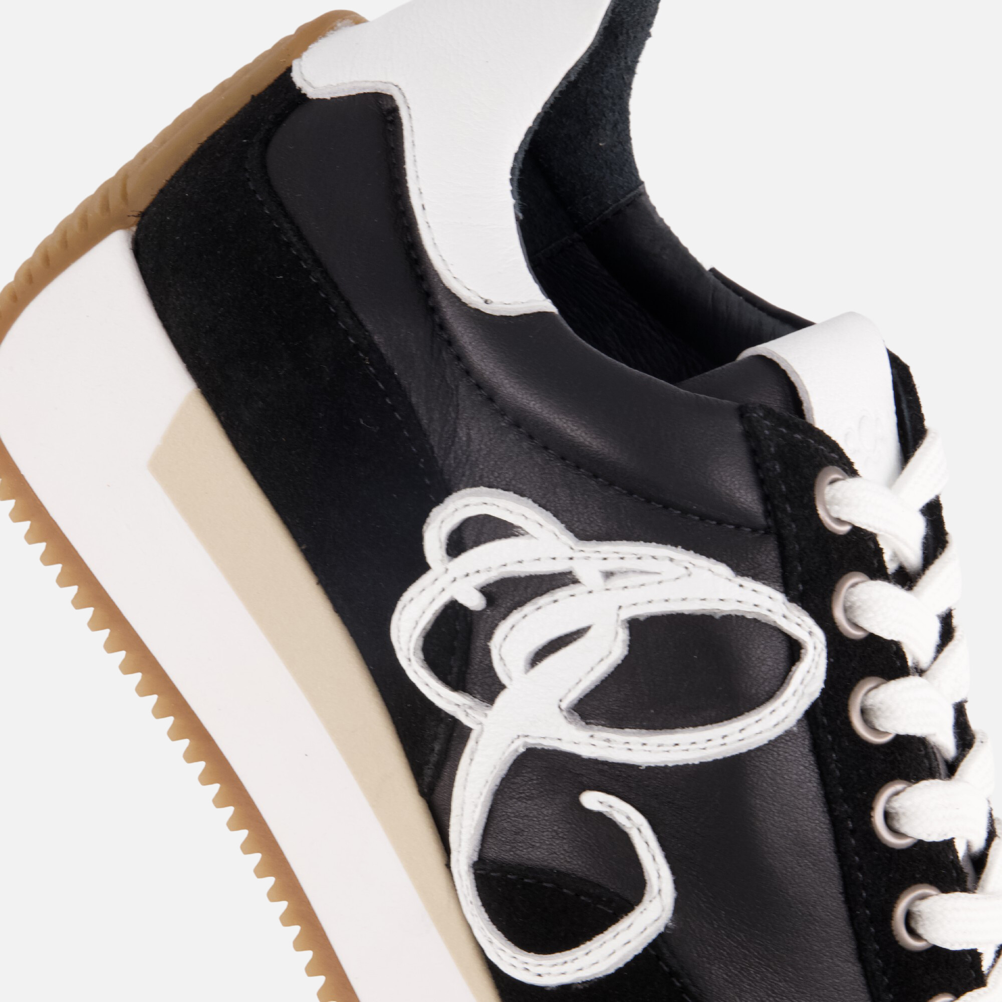 Aqa Sneakers zwart Leer afbeelding 4