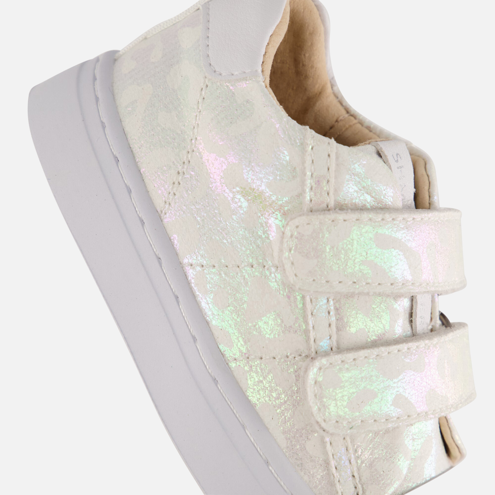 Shoesme Velcro Sneakers wit Leer afbeelding 4