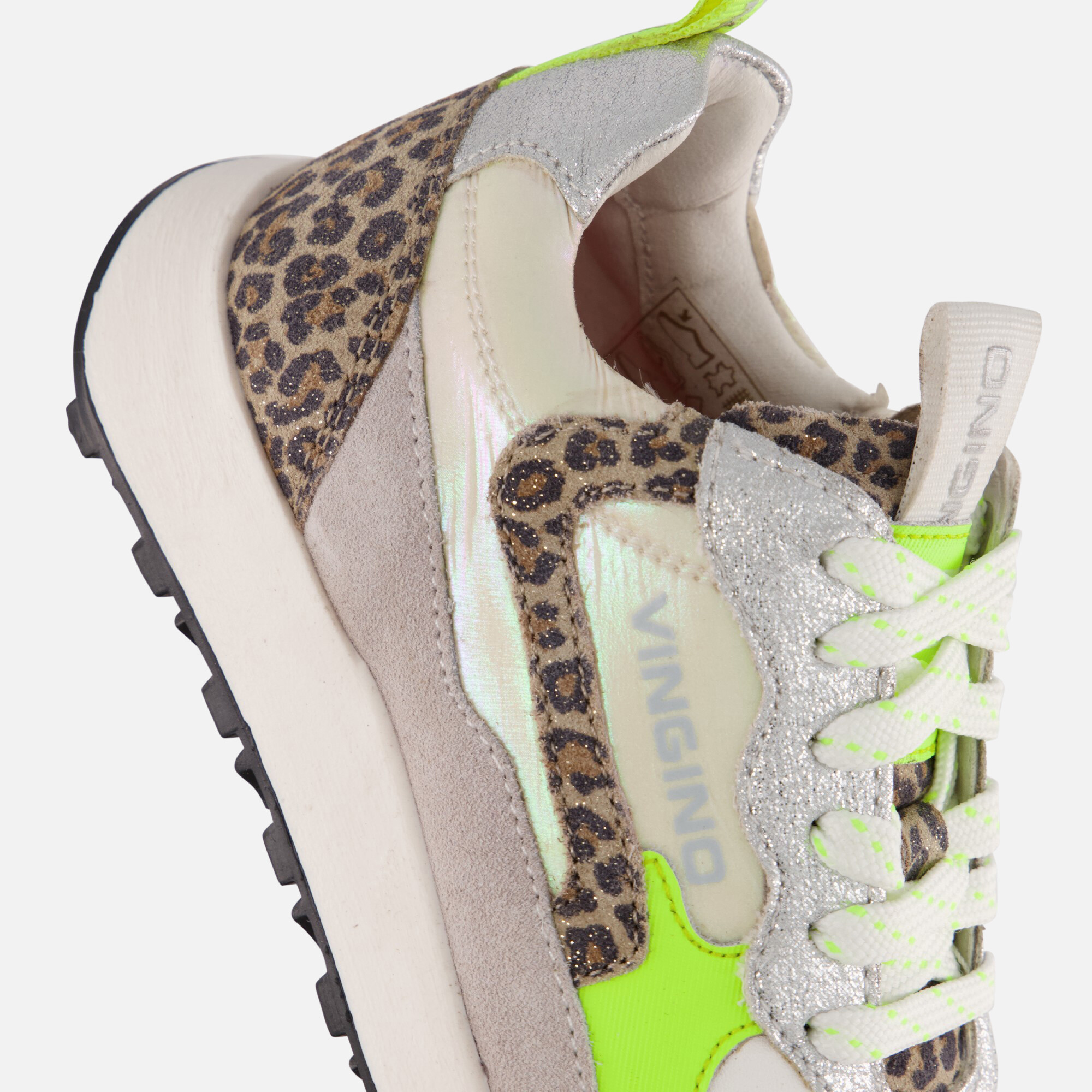 Vingino Animal Sneakers wit Leer afbeelding 4