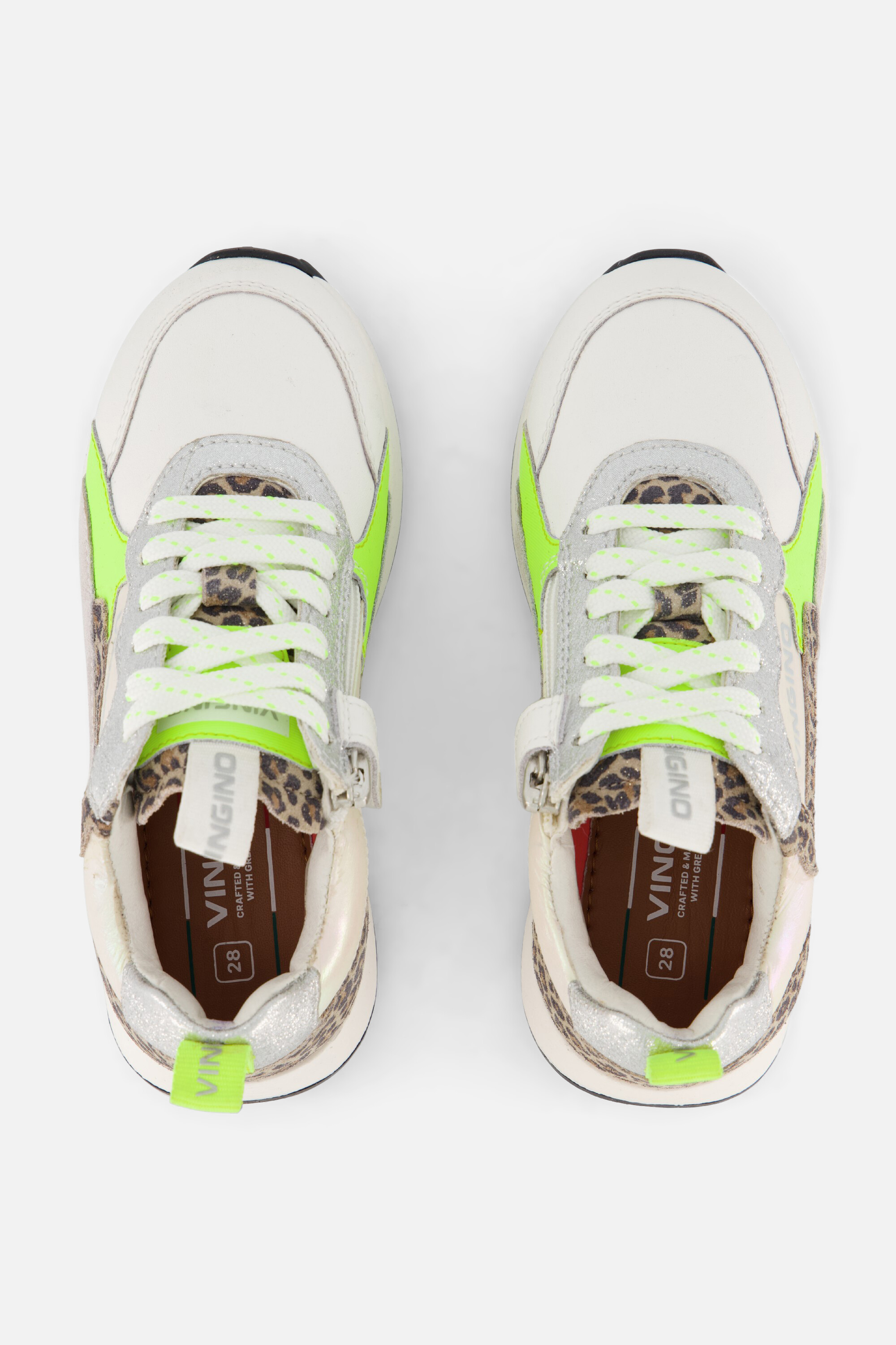 Vingino Animal Sneakers wit Leer afbeelding 2