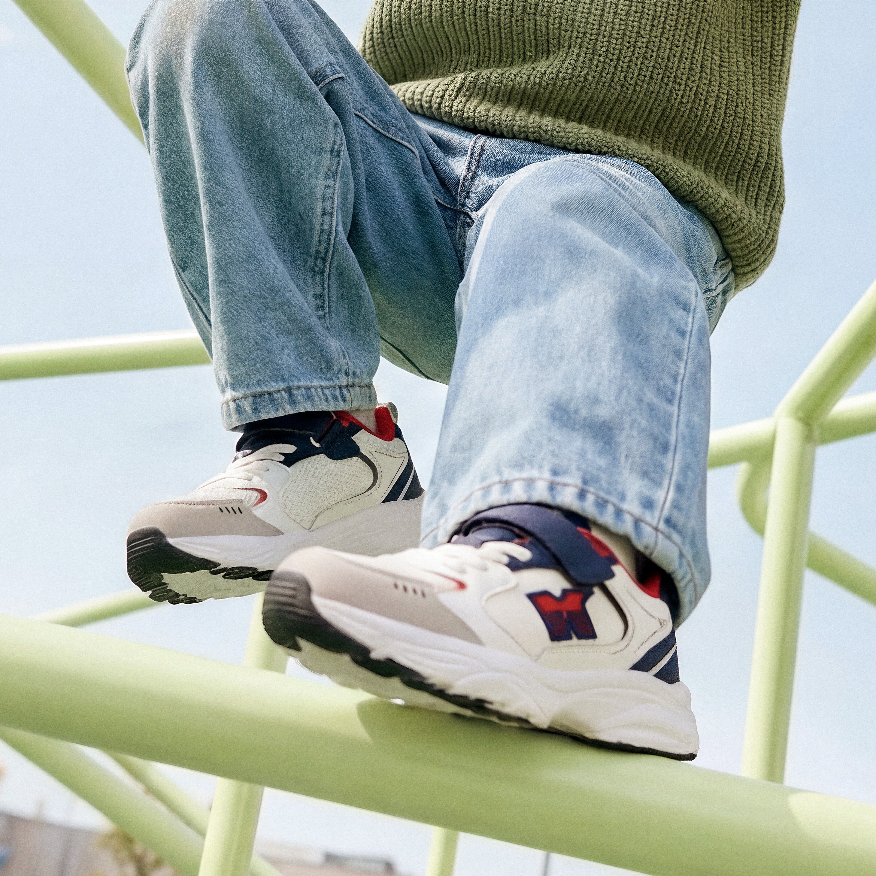 Muyters Sneakers blauw combi Textiel