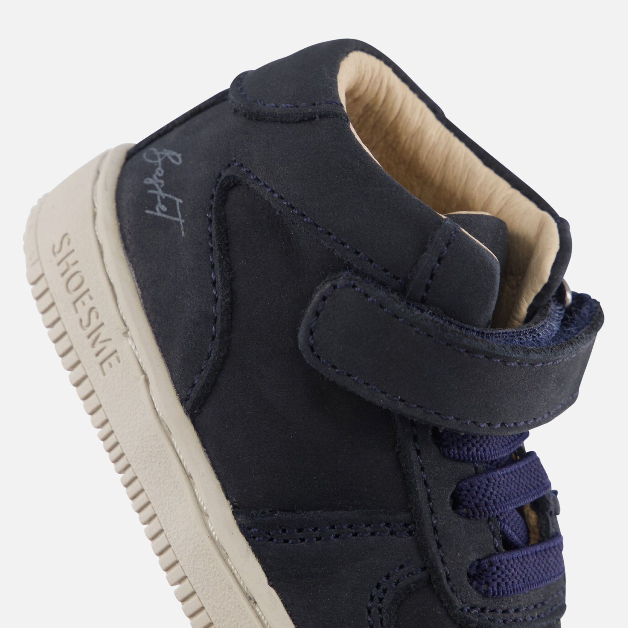 Shoesme Babyschoenen Veterboots blauw Leer afbeelding 4