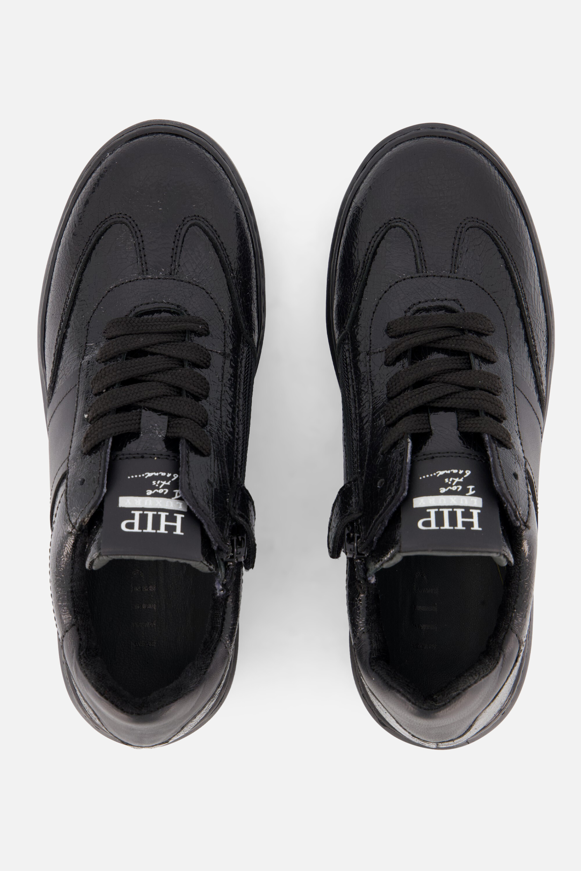 HIP Metallic Sneakers zwart Lakleer afbeelding 2