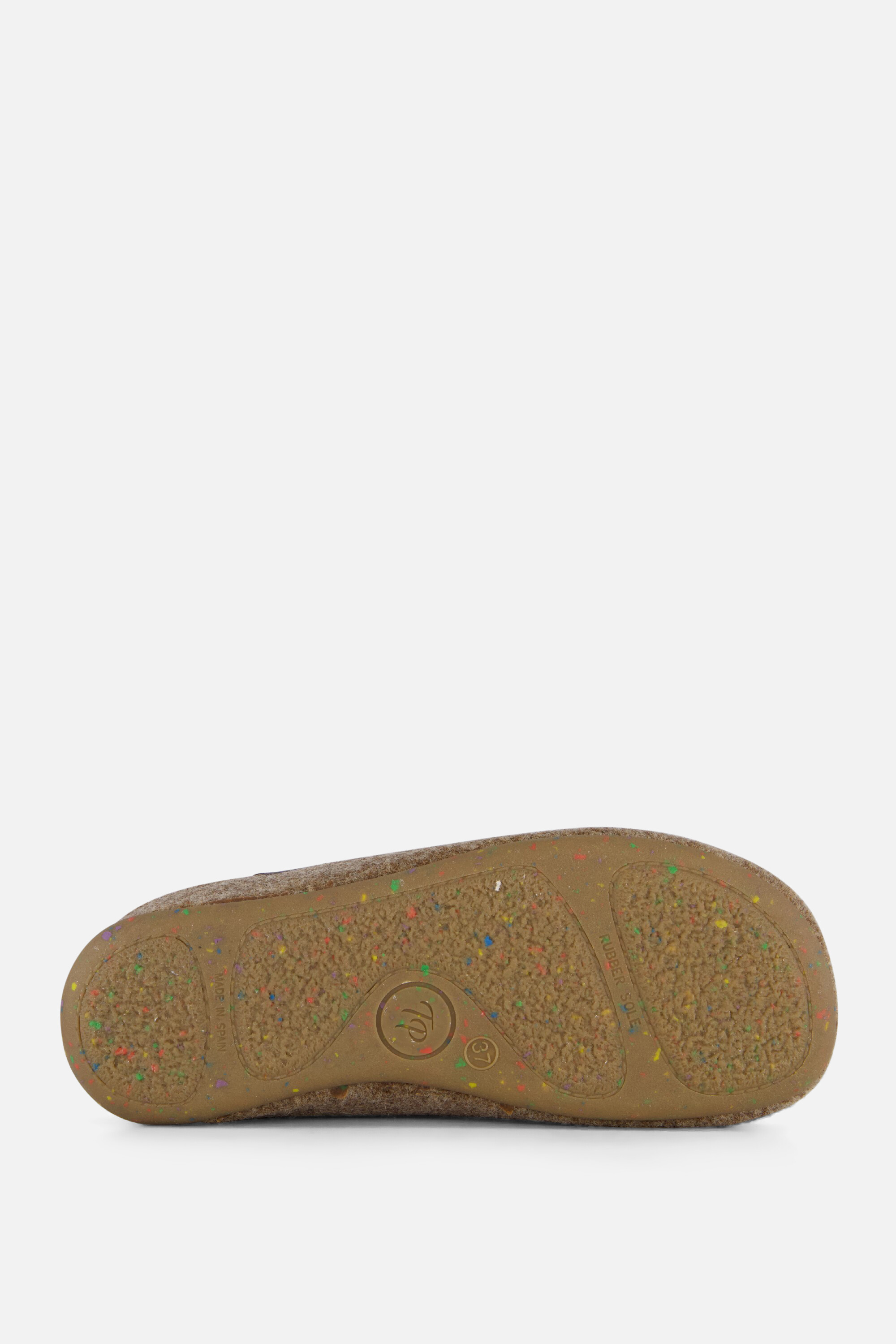 Toni Pons Pantoffels Mona taupe Vilt afbeelding 2