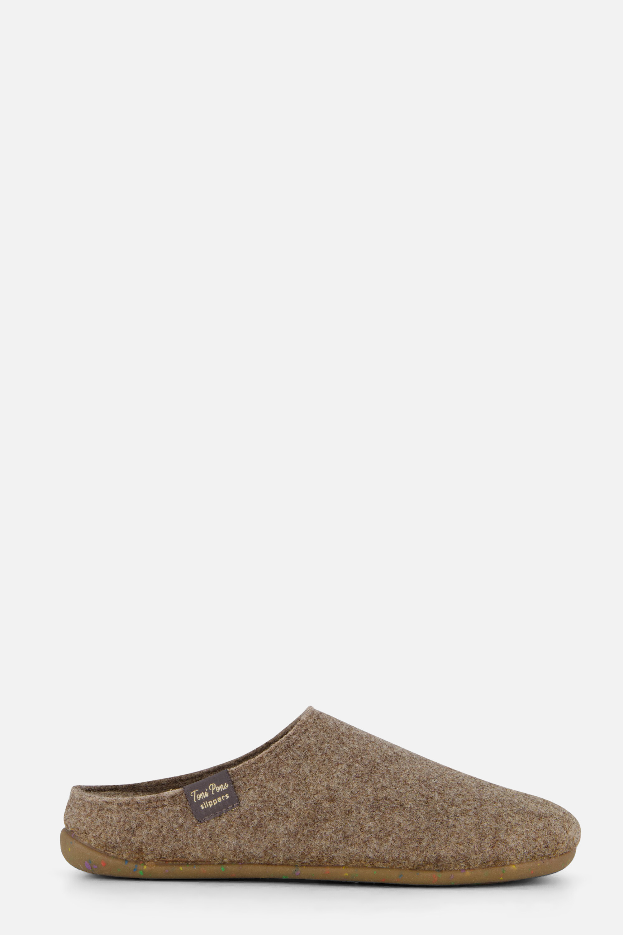 Toni Pons Pantoffels Mona taupe Vilt afbeelding 4