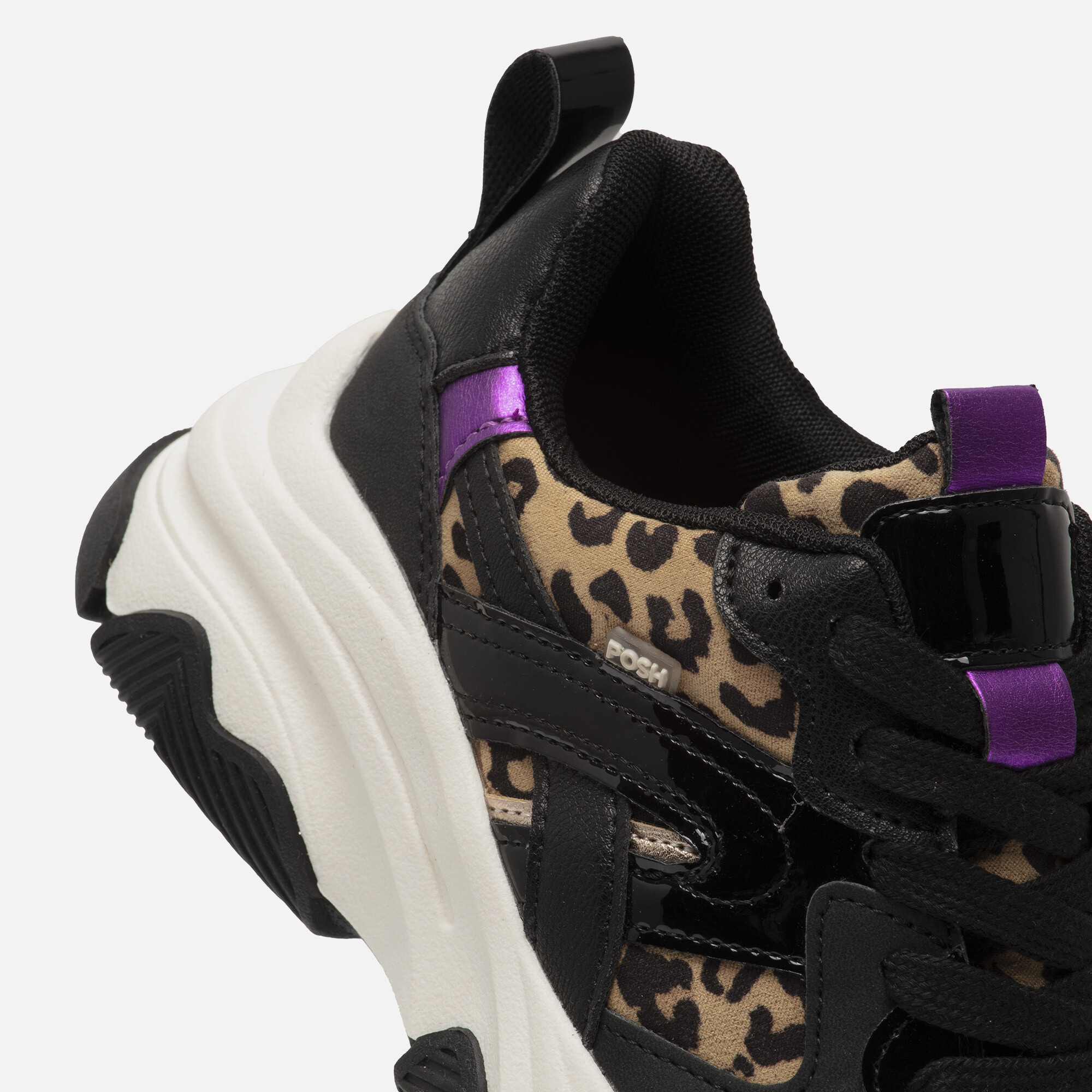 POSH by Poelman Gigi Leopard Sneakers zwart afbeelding 4